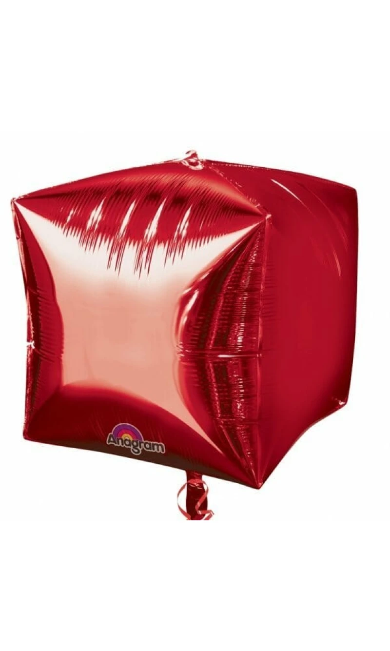 Red Cubez Foil Balloons 15" (38cm)