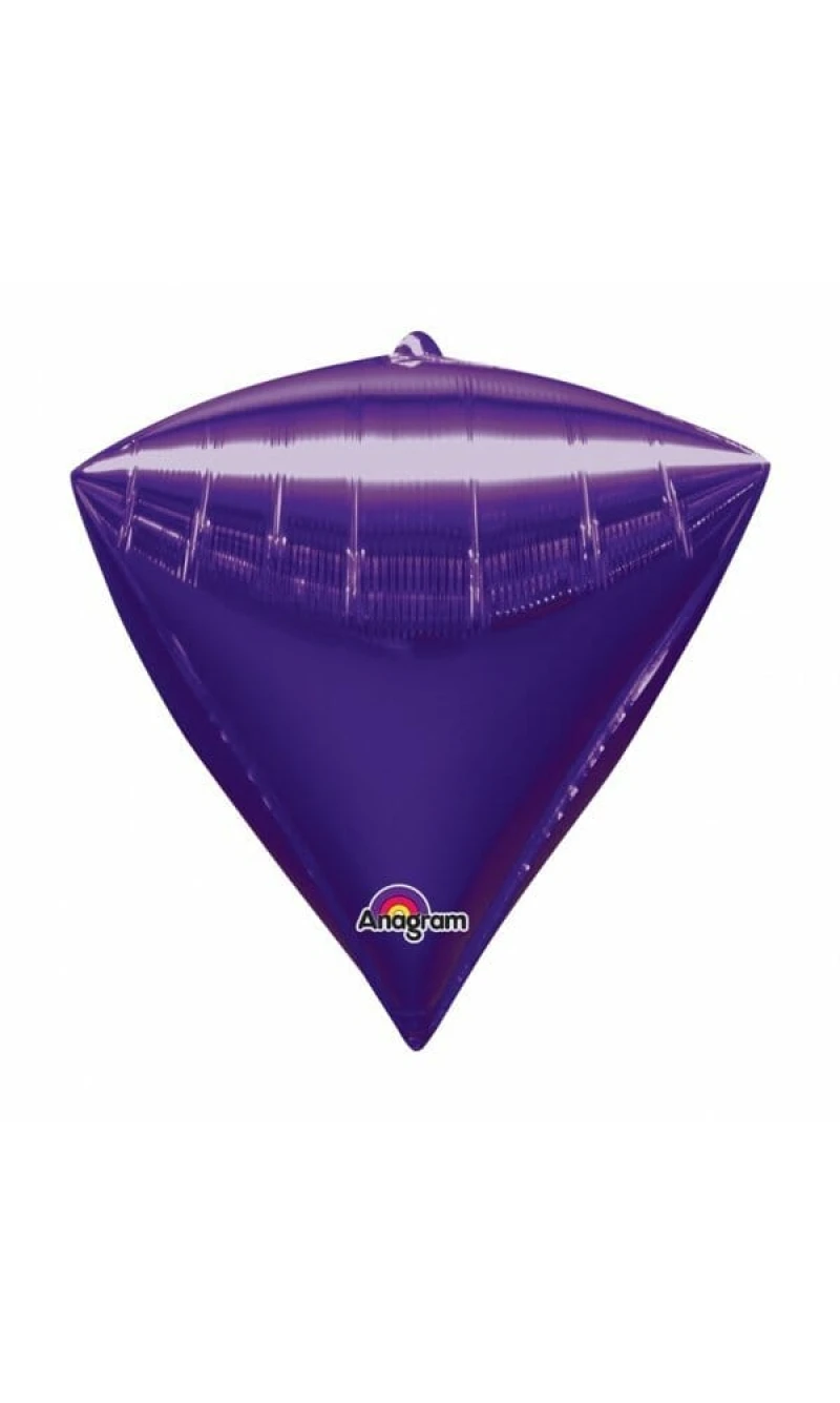 Purple Diamondz Foil Balloon 15" x 17" (38cm x 43cm)