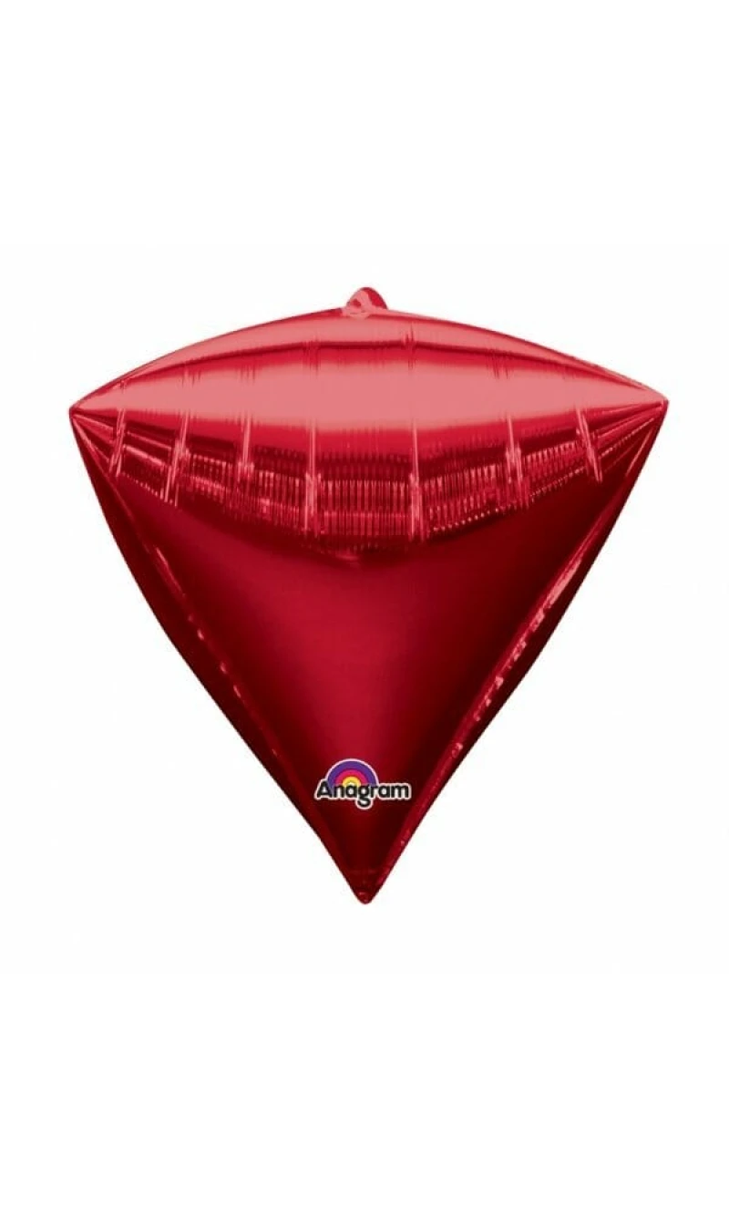 Red Diamondz Foil Balloon 15" x 17" (38cm x 43cm)