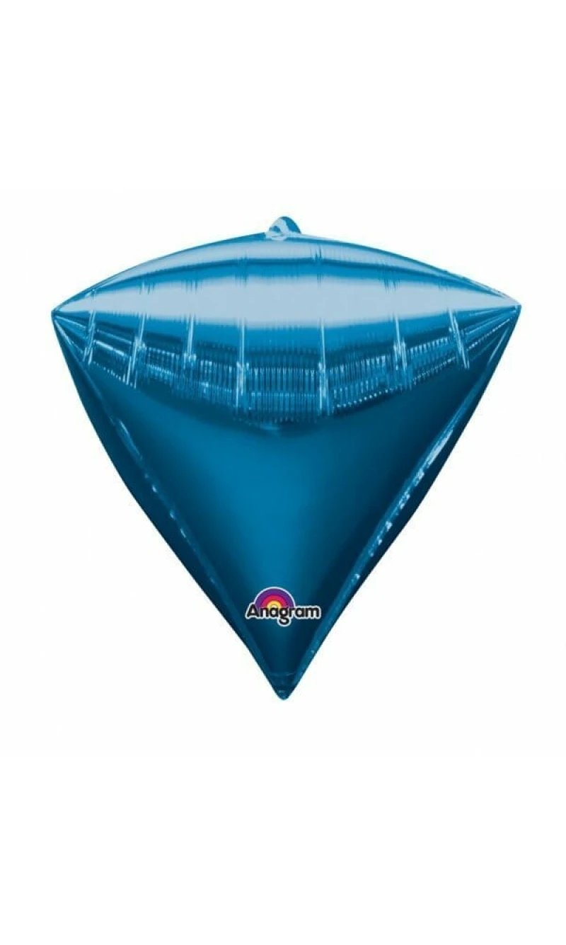 Blue Diamondz Foil Balloon 15" x 17" (38cm x 43cm)