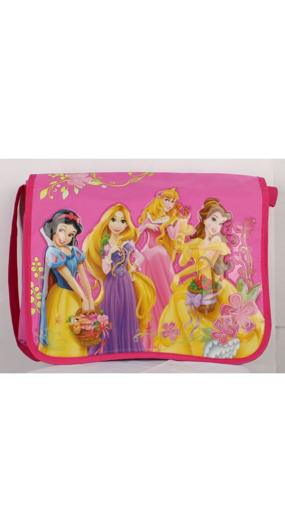 Princess Pink Assorted Flower Vines Large Messenger Bag - 43cm x 34cm