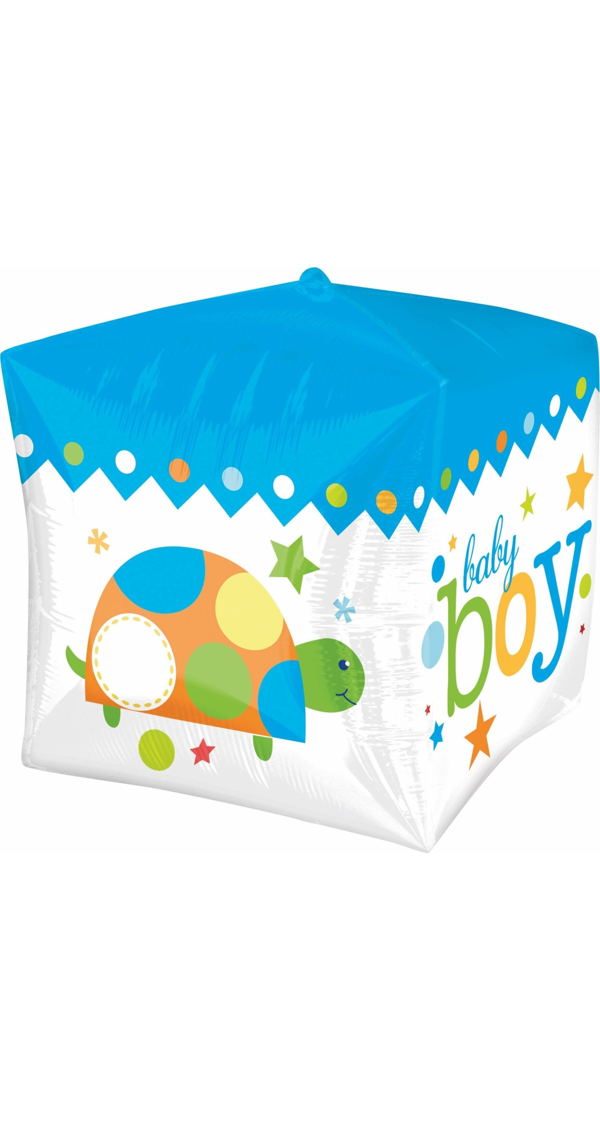 Blue Baby Boy Cubez Foil Balloon 15" x 16" (38cm x 40cm)