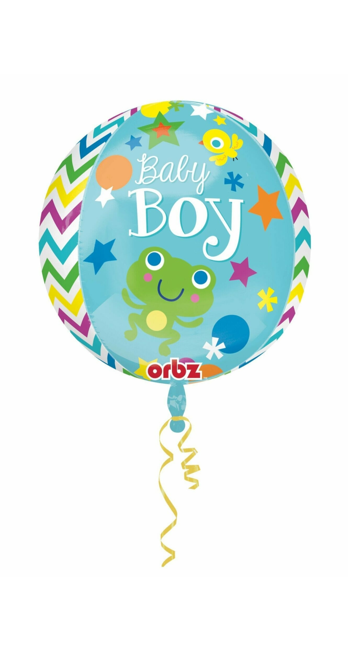 Sweet Baby Boy Orbz Round Foil Balloon 15" x 16 " (38cm x 40cm)