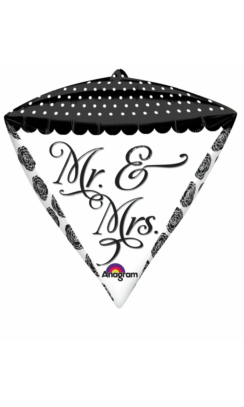 Sophisticated Mr. & Mrs. Diamondz Foil Balloons 15'' x 17'' (38cm x 43cm)