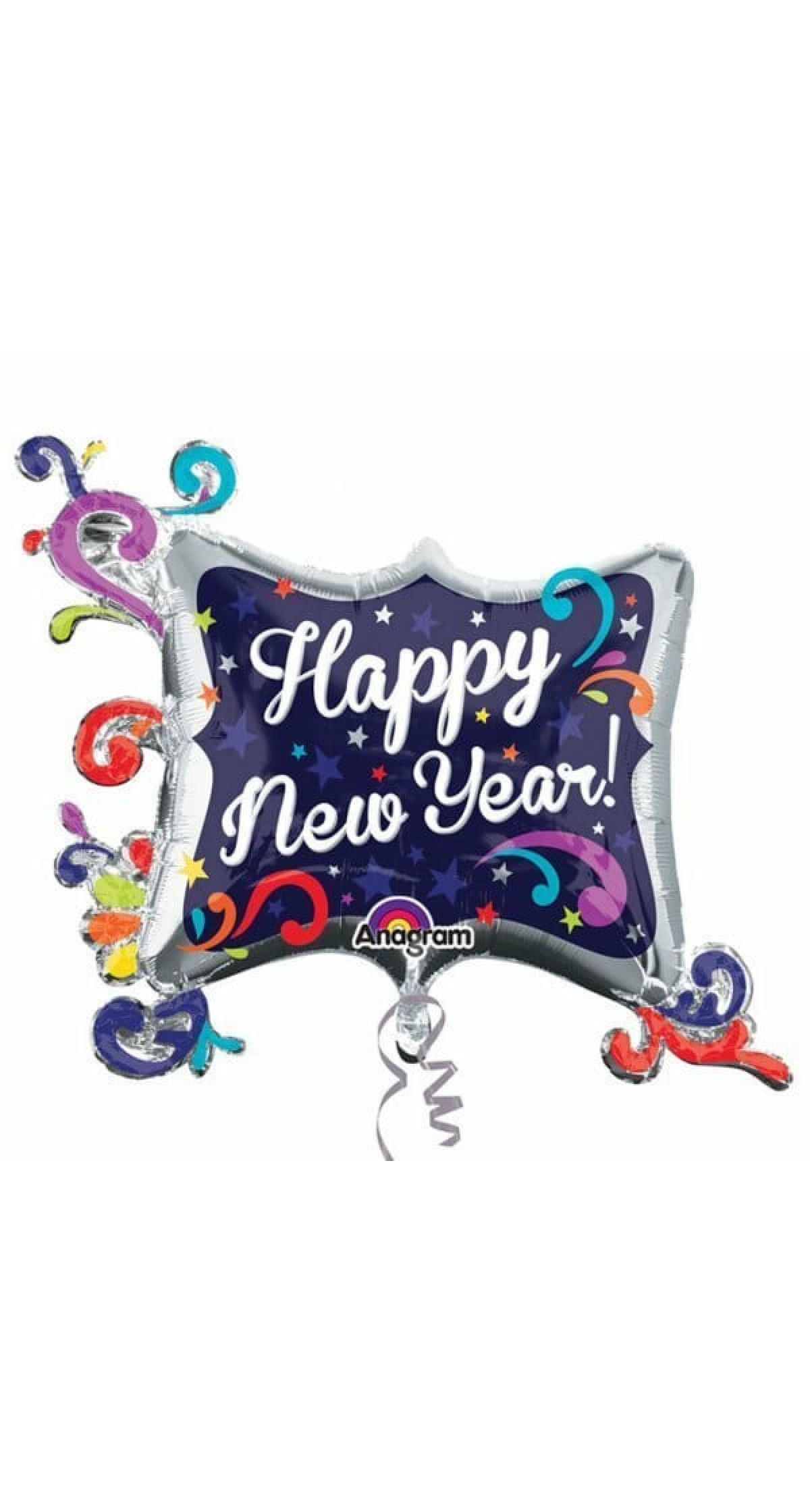 Happy New Year Supershape Balloon 34" x 29" ( 86cm x 73cm)