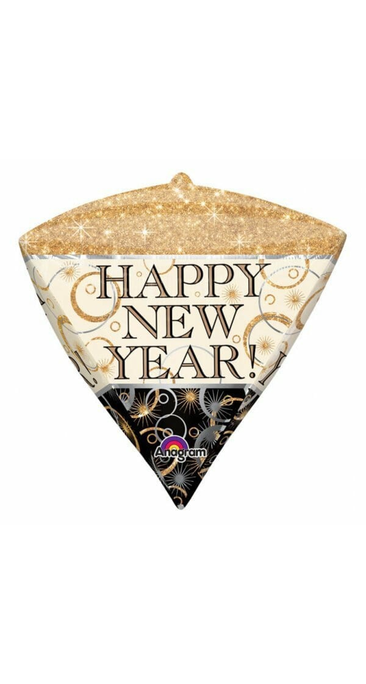 Happy New Year Diamondz Foil Balloon 15" x 17" (38cm x 43cm)