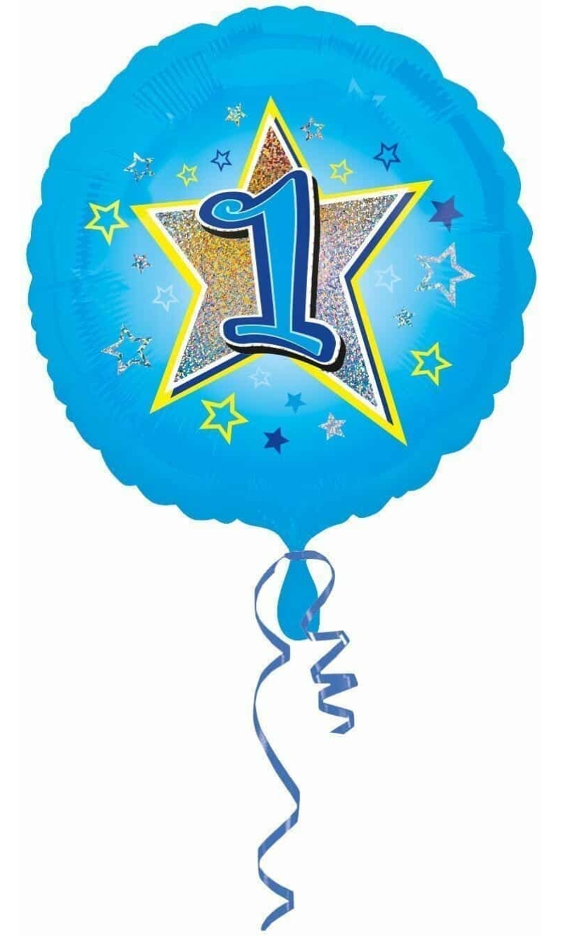 Blue Stars No. 1 Holographic (18'' Foil Balloon)