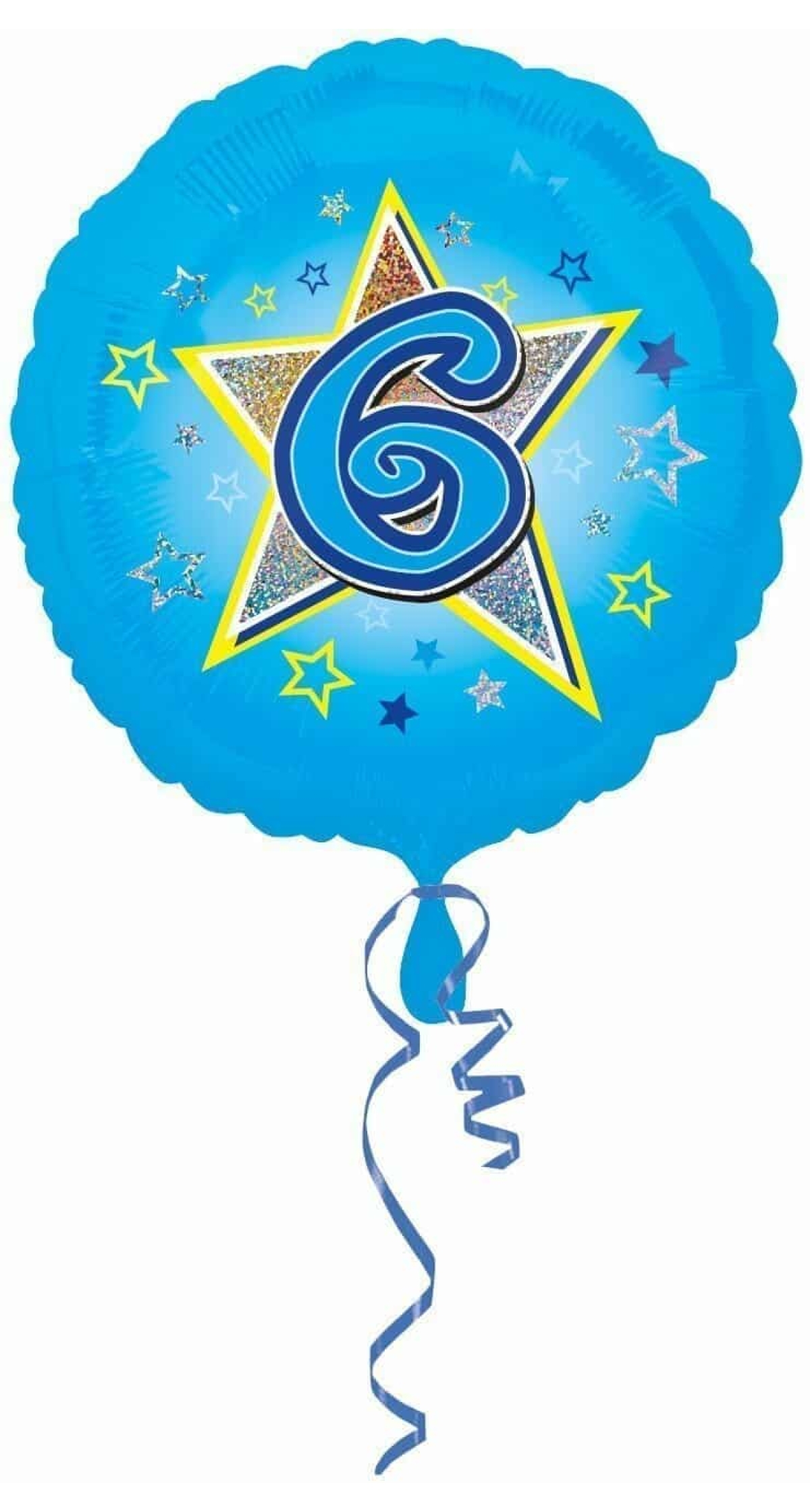 Blue Stars No. 6 Holographic (18'' Foil Balloon)