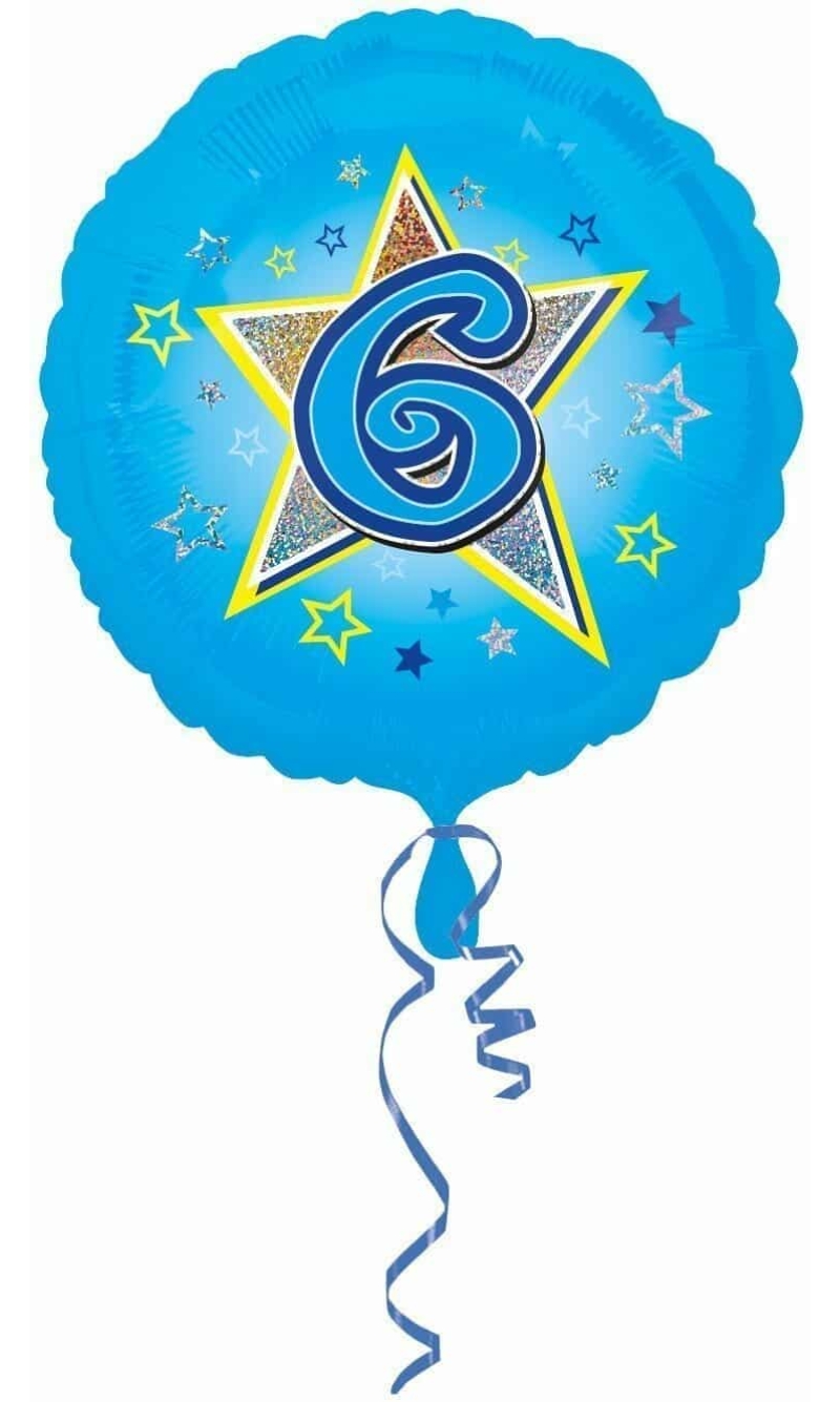 Blue Stars No. 6 Holographic (18'' Foil Balloon)