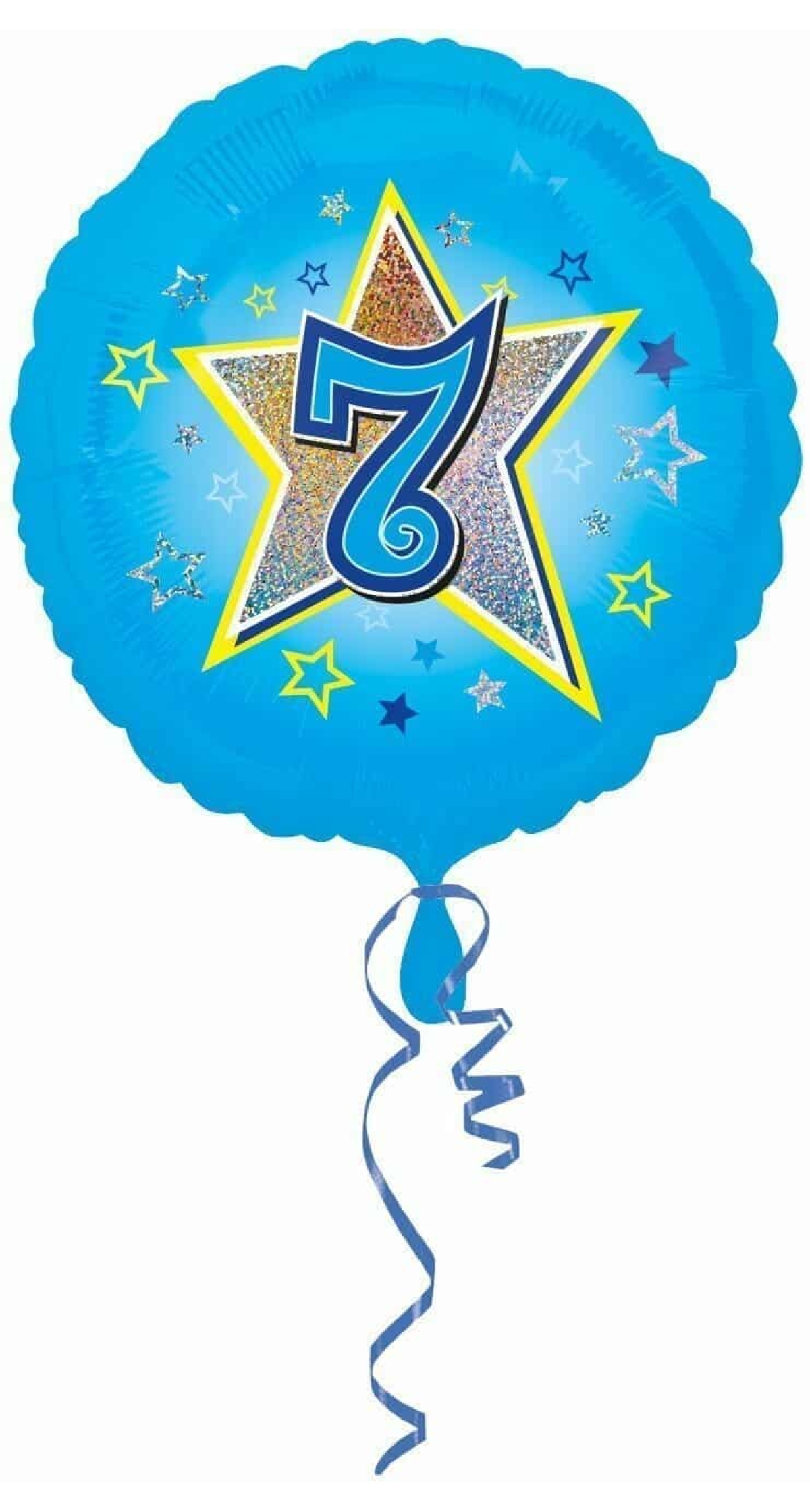 Blue Stars No. 7 Holographic (18'' Foil Balloon)