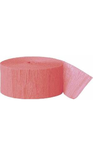 Crepe Streamer Coral (81ft) - 4.45cm x 24.6cm
