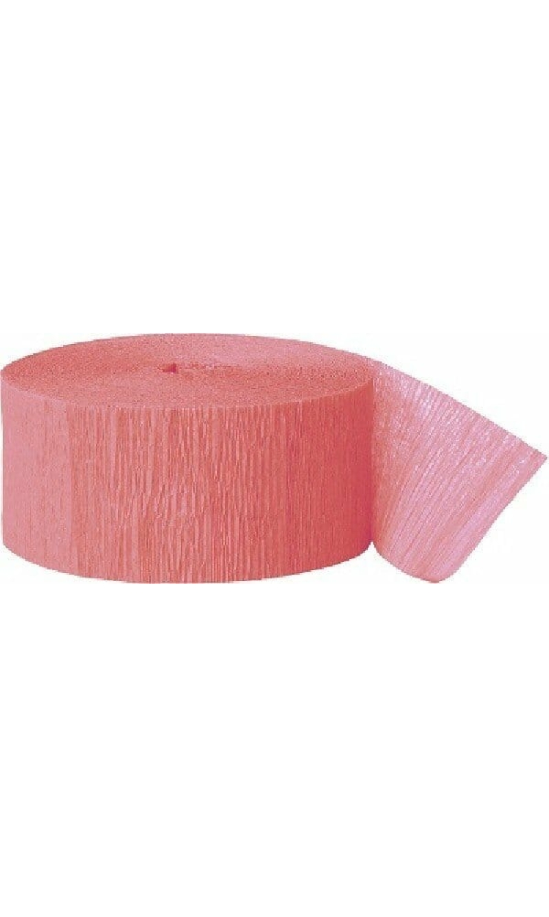 Crepe Streamer Coral (81ft) - 4.45cm x 24.6cm