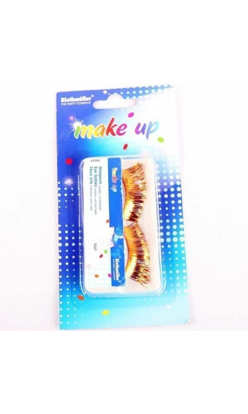 Gold Metallic Eyelashes with Spirit Gum