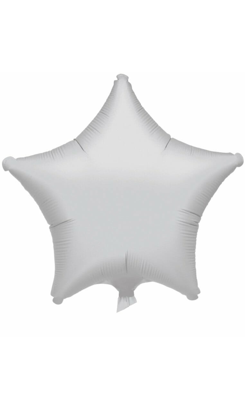 Metallic Silver Star Foil Balloon 18''