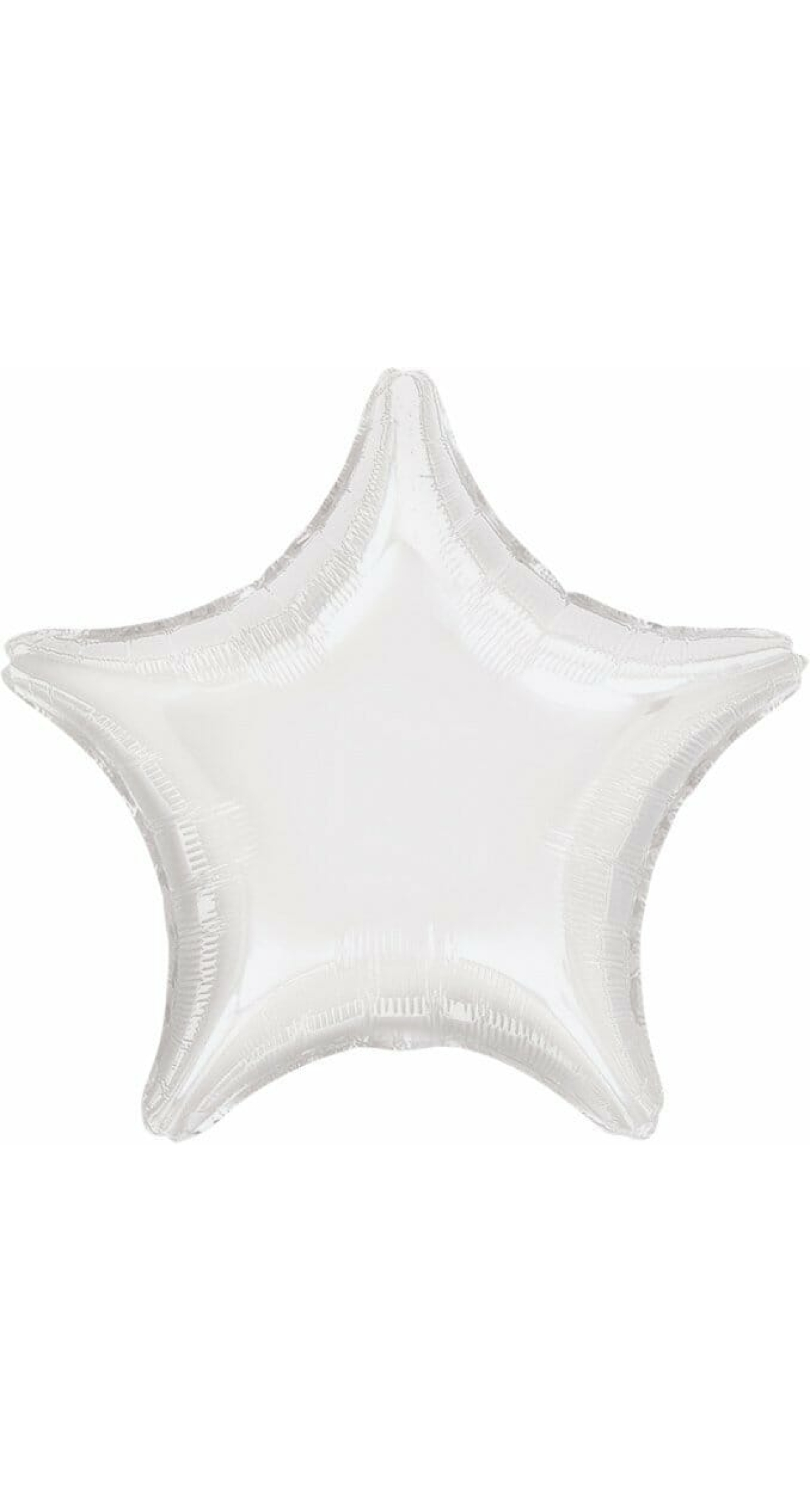 White Star Foil Balloon 19"