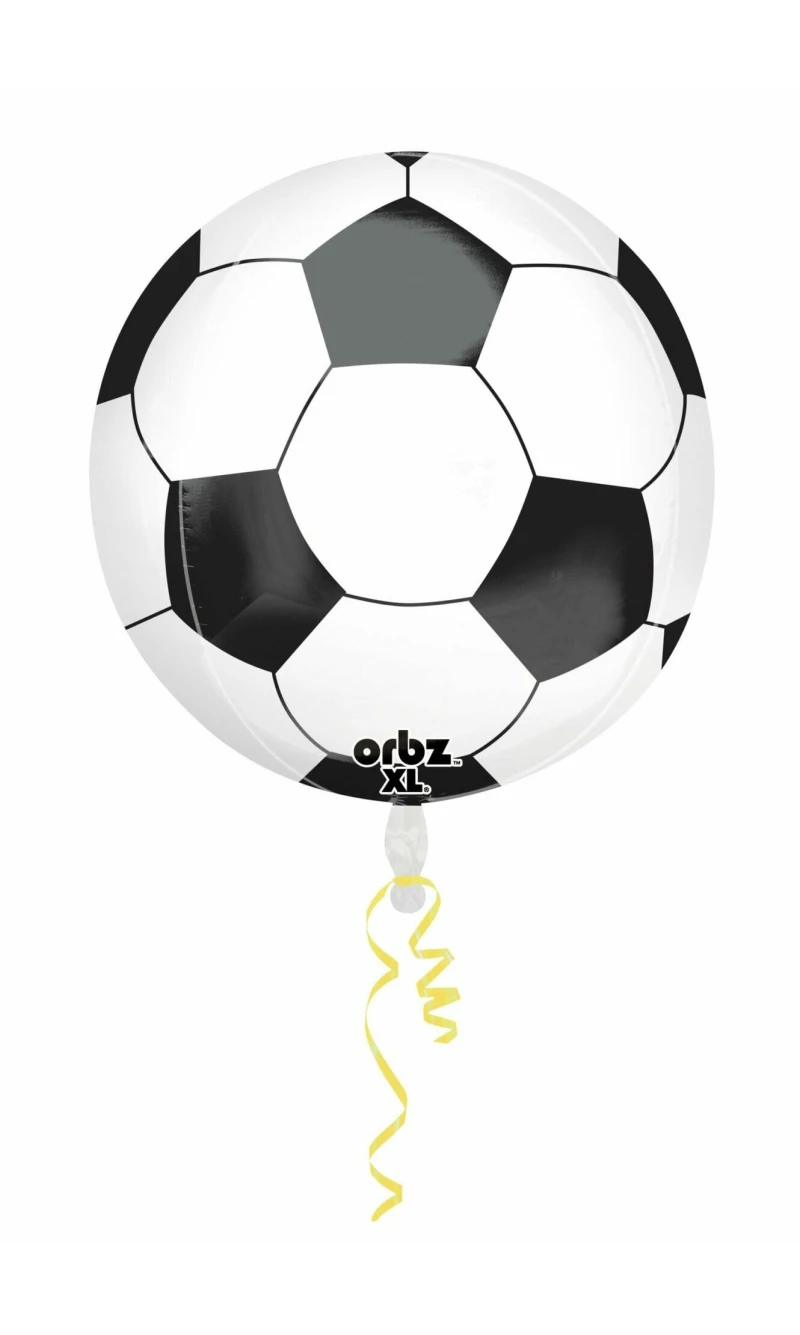 Football Orbz Round Foil Balloon 15" x 16" (38cm x 40cm)