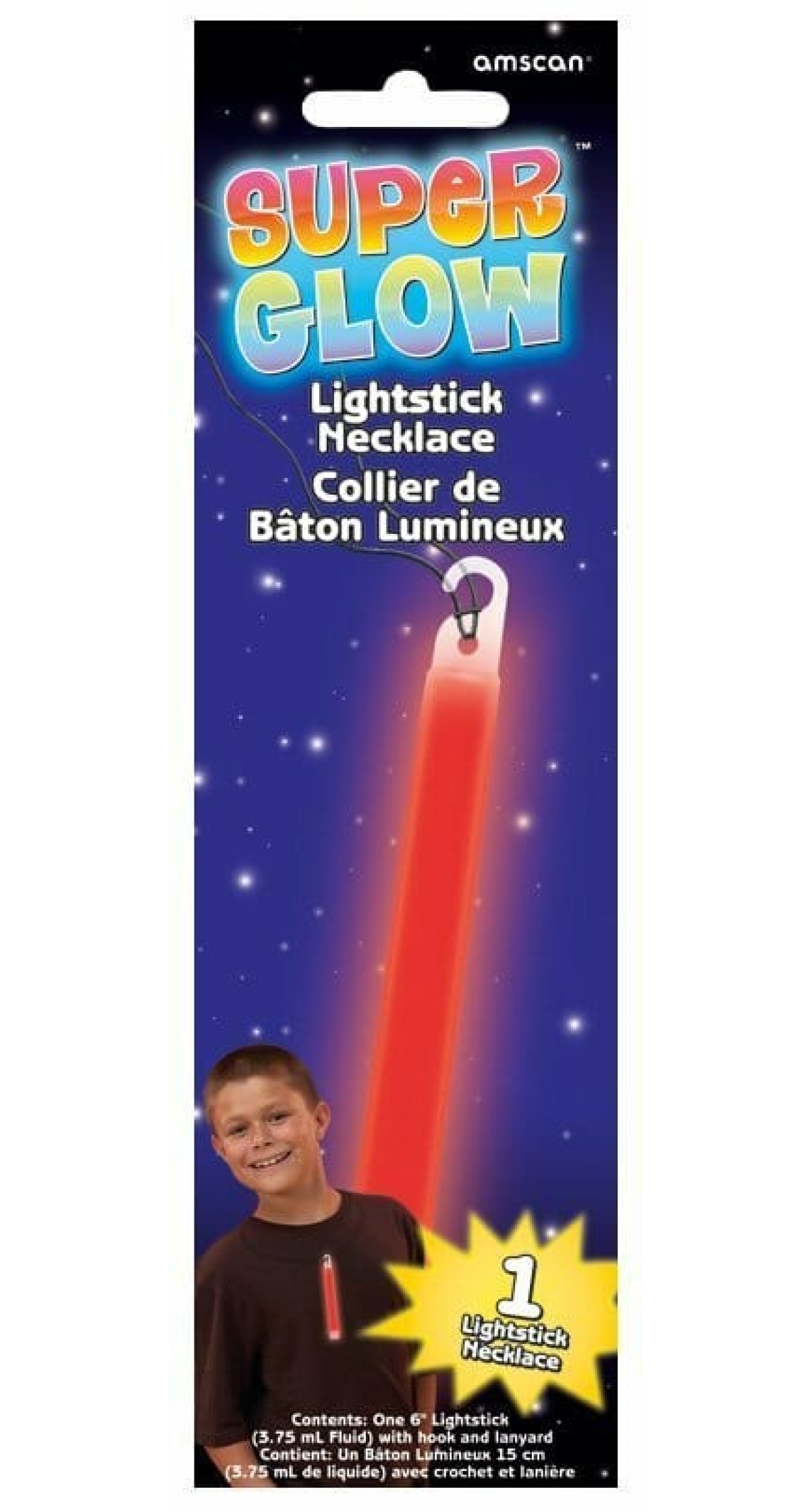 Super Glow Stick Red Lightstick Necklaces with 81cm Lanyard