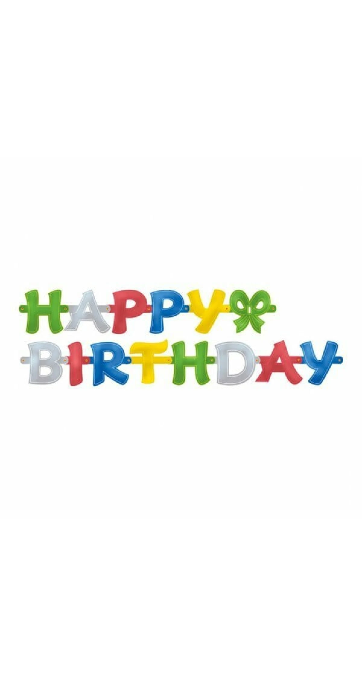 Happy Birthday Rainbow Paper Banner 140cm