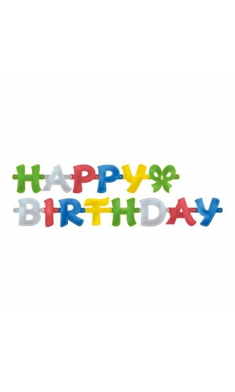 Happy Birthday Rainbow Paper Banner 140cm