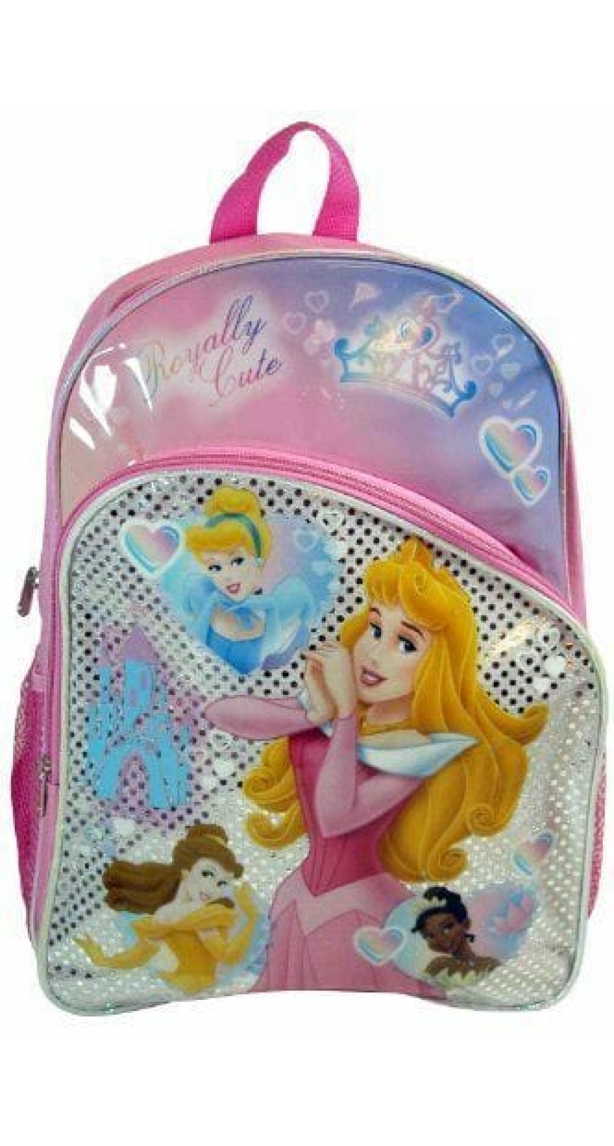 Princess Assorted Pink "Royally Cute" School Backpack - 39x29cm