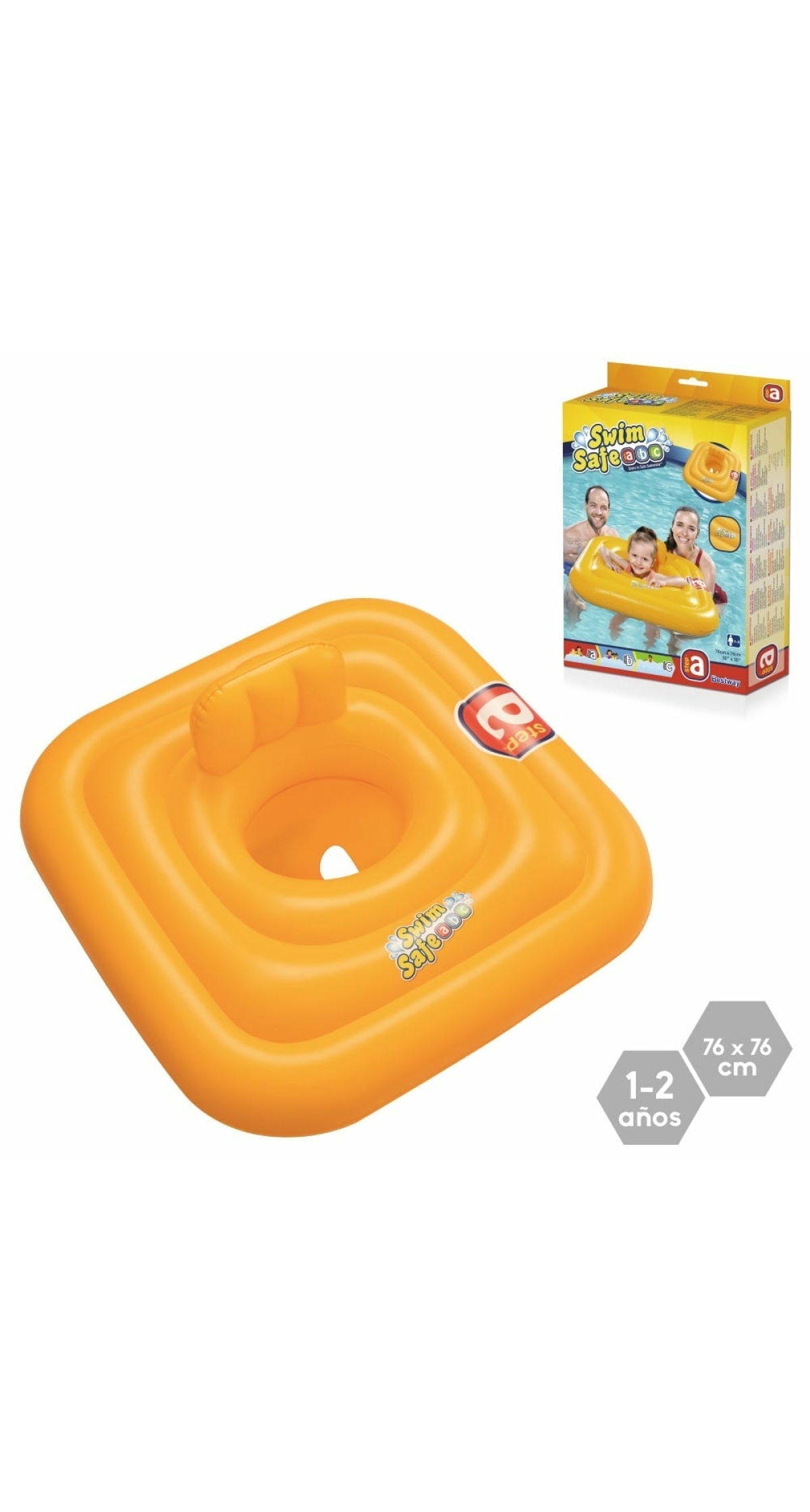 Bestway Swim Safe Baby Seat Support Step A 76x76cm for Age 1-2 Years (Online Only)