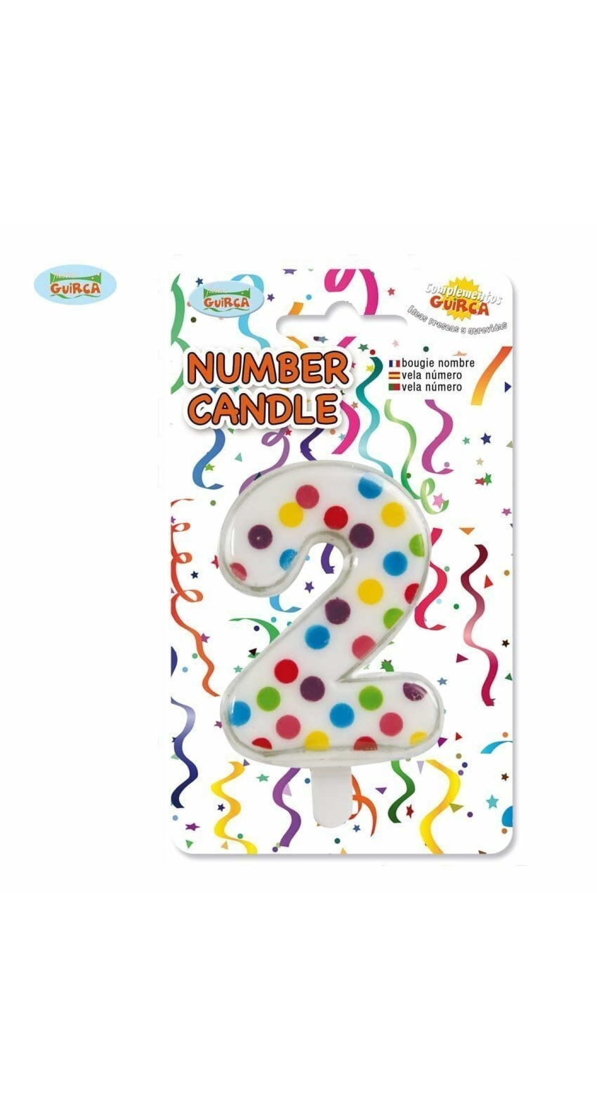 Confetti Candle No. 2 (6.5cm) - 1pk