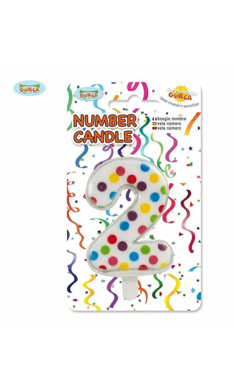 Confetti Candle No. 2 (6.5cm) - 1pk