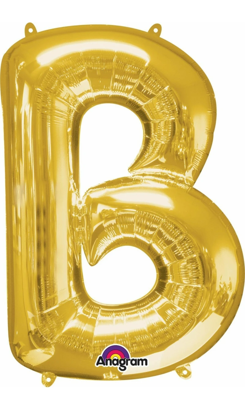 Gold Letter " B " Foil Balloon 34''