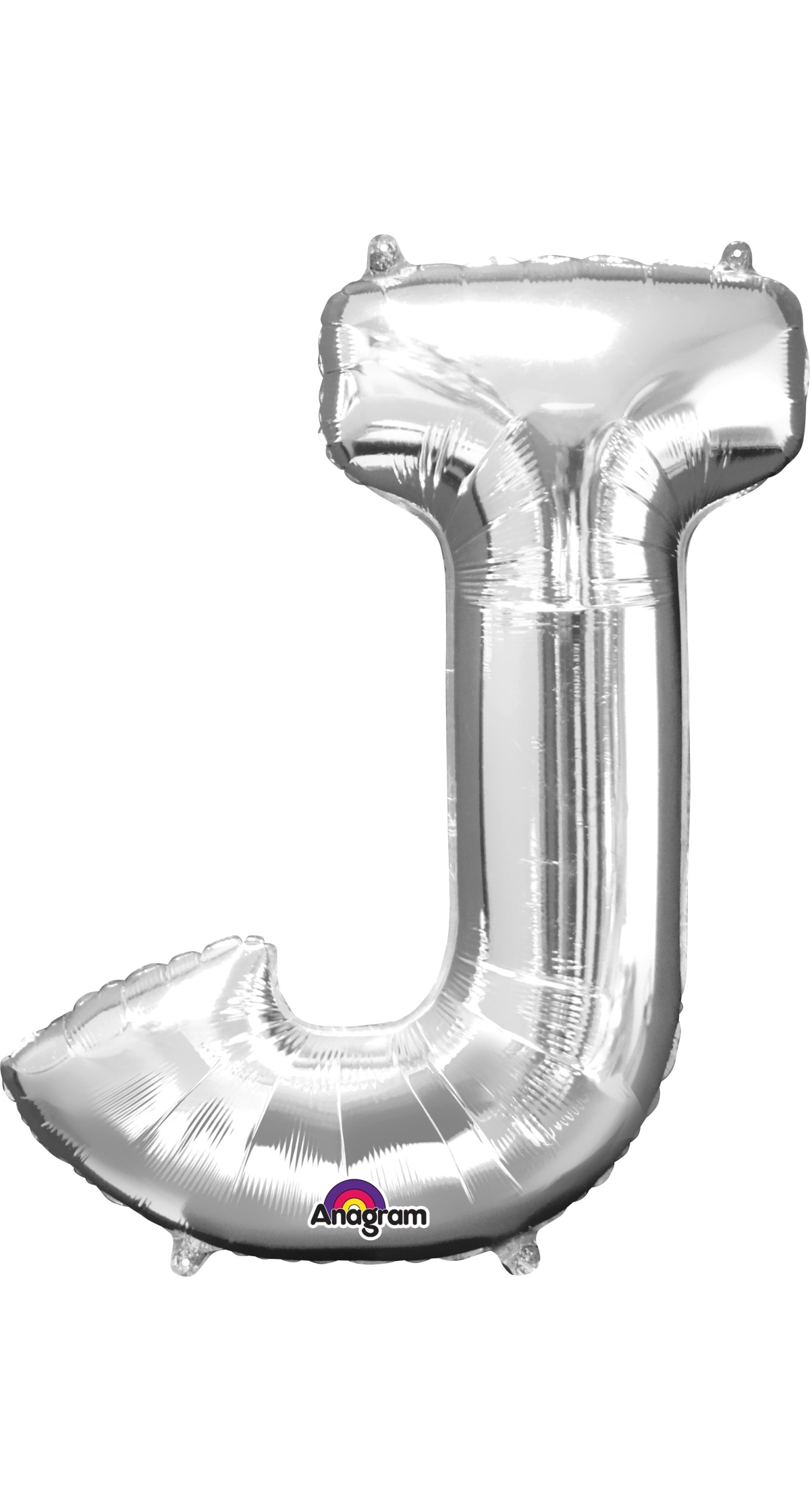 Silver Letter " J " Foil Balloon 34''