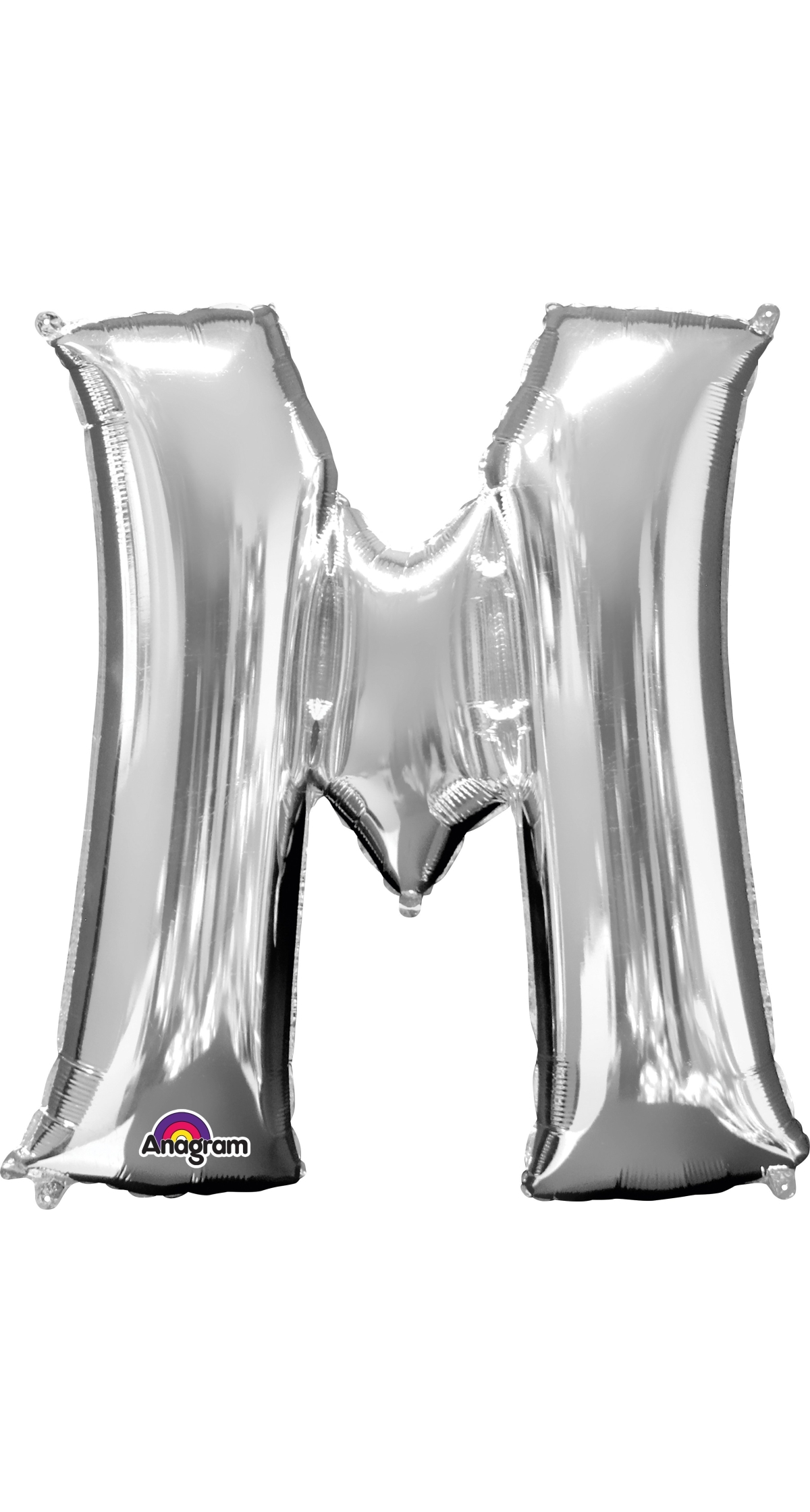Silver Letter " M " Foil Balloon 34''