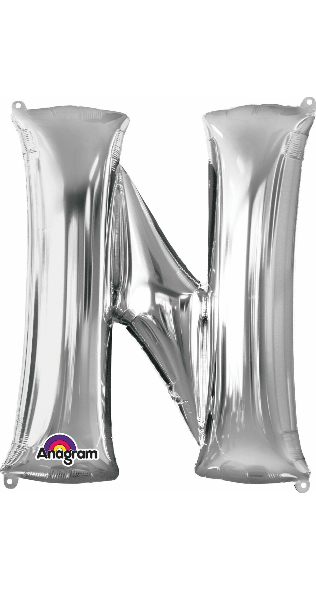 Silver Letter " N " Foil Balloon 34''