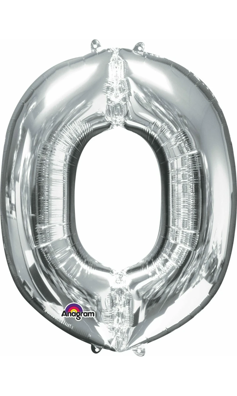 Silver Letter " O " Foil Balloon 16''