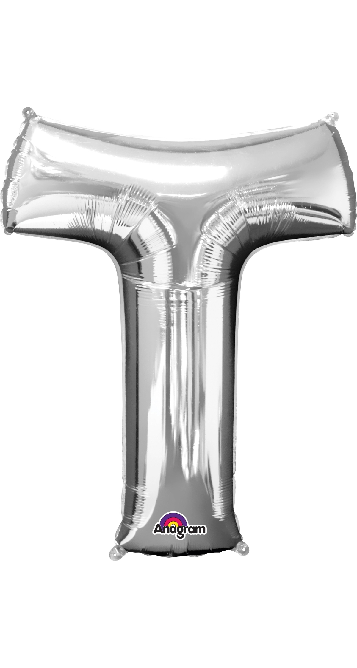 Silver Letter " T " Foil Balloon 16''