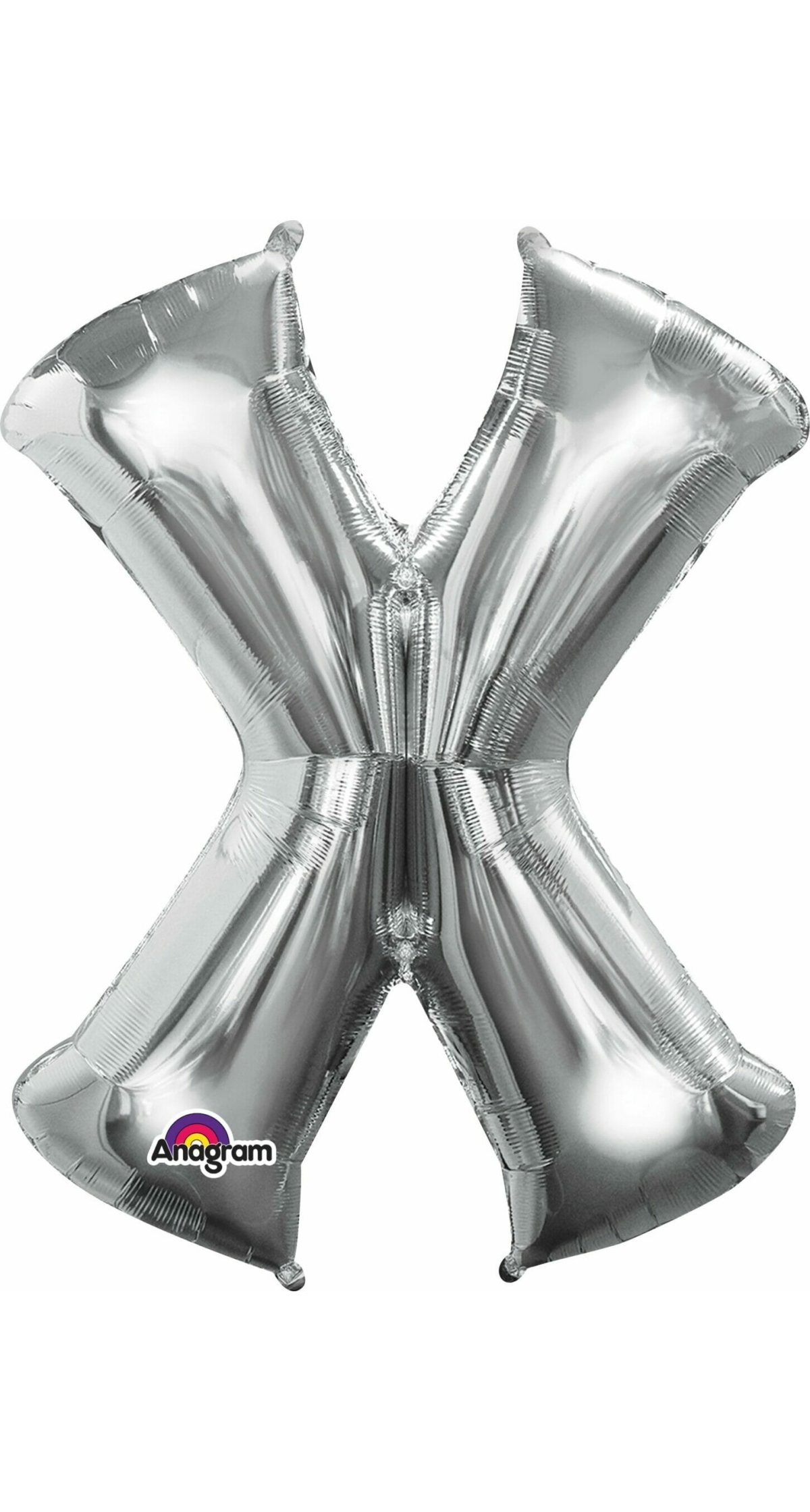 Silver Letter " X " Foil Balloon 16''