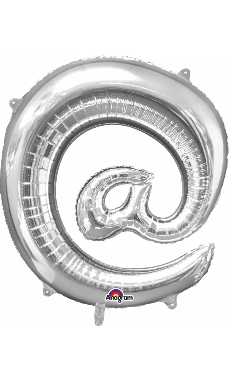 Silver Letter " @ " Foil Balloon 16''