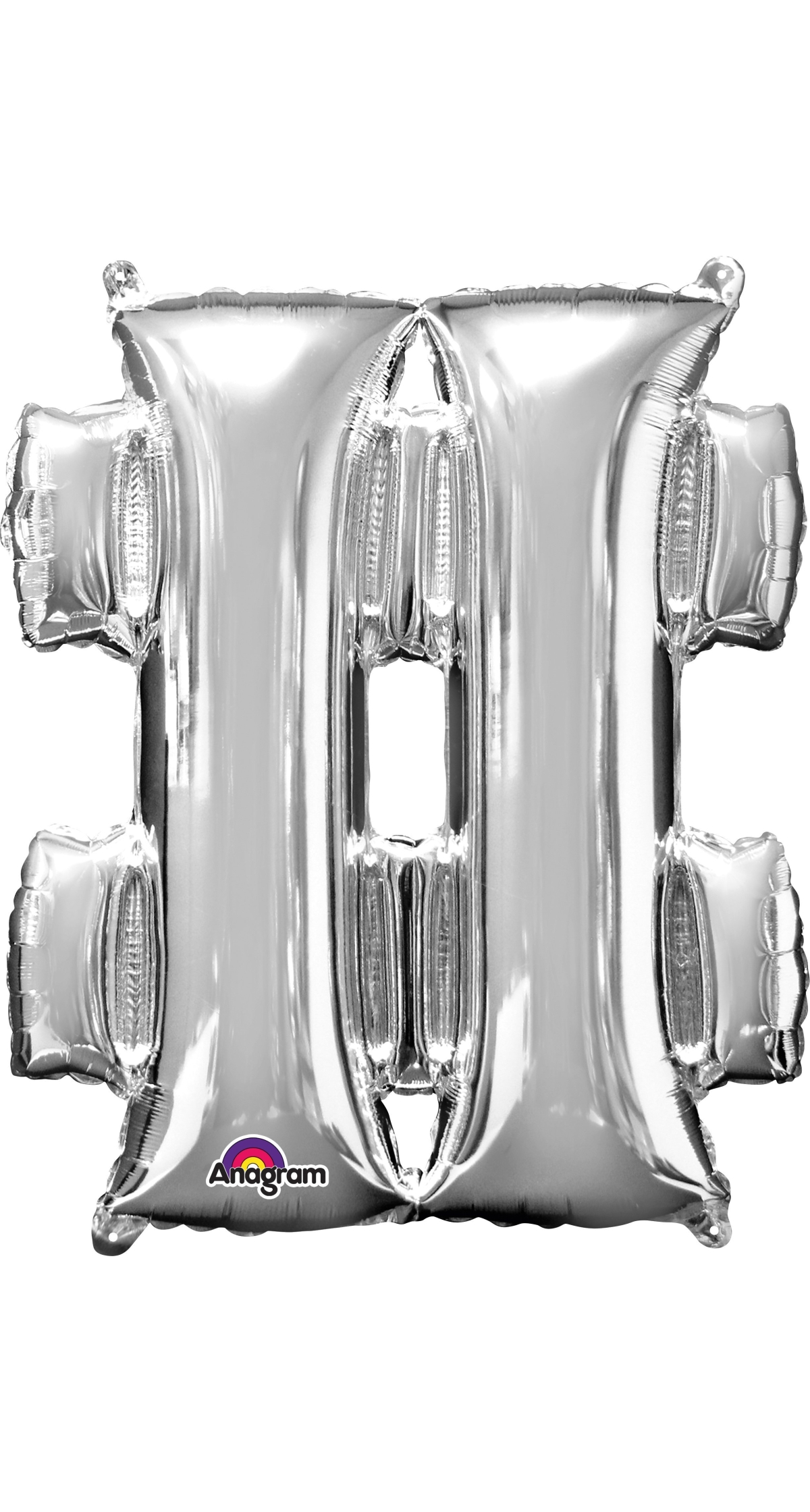 Silver Letter " # " Foil Balloon 16''