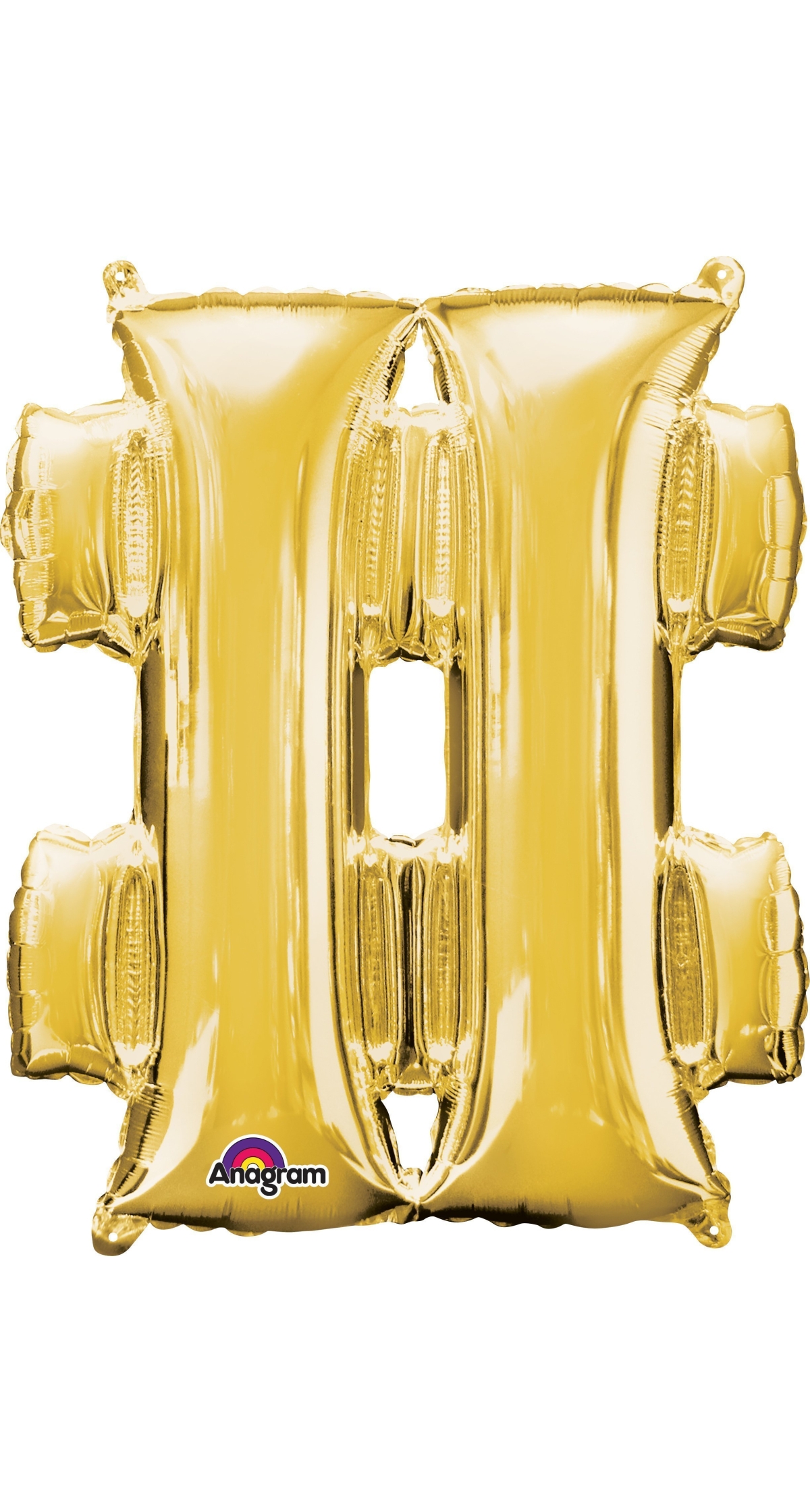 Gold Letter " # " Foil Balloon 16''