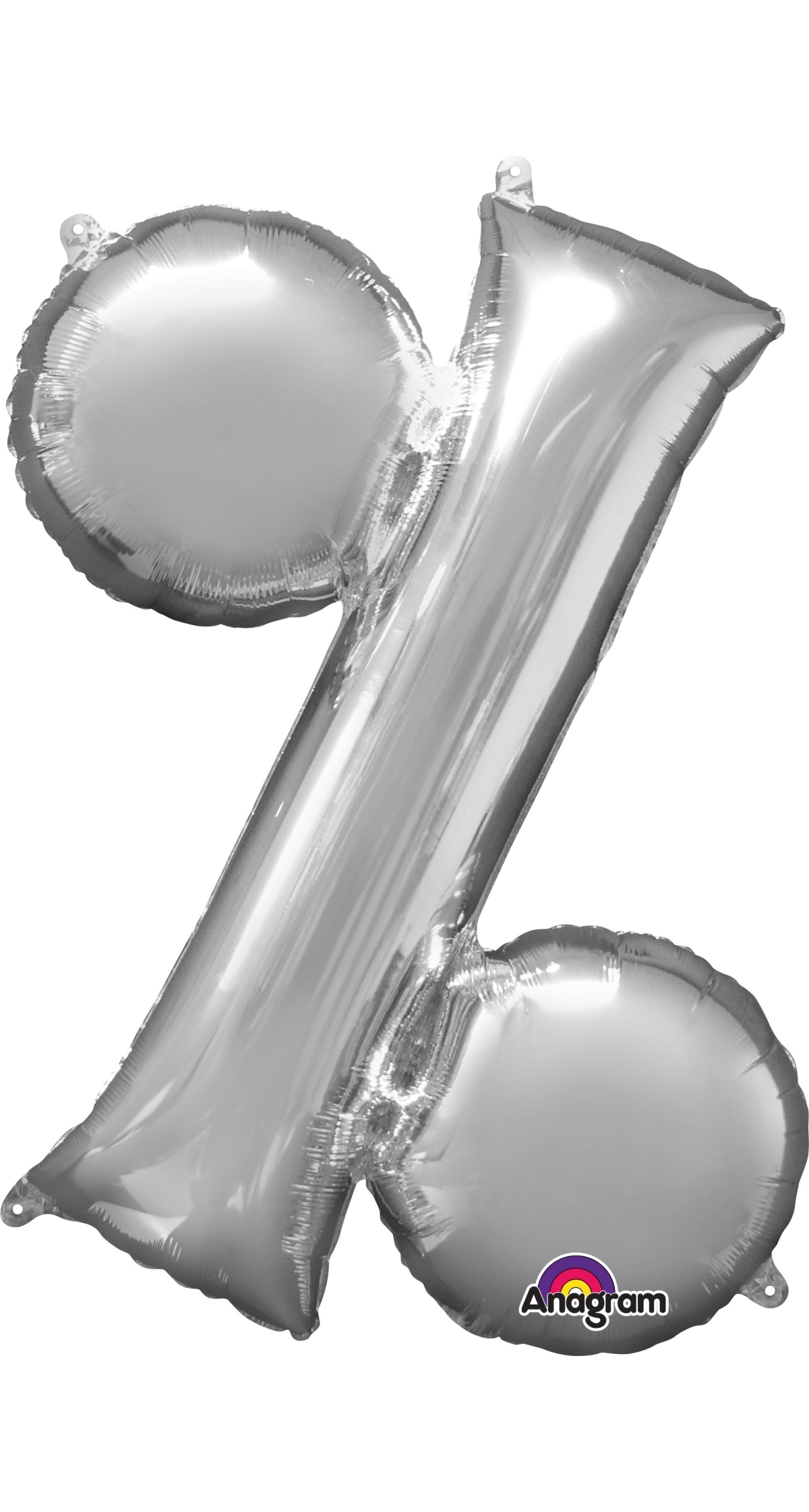 Silver Letter " % " Foil Balloon 16''
