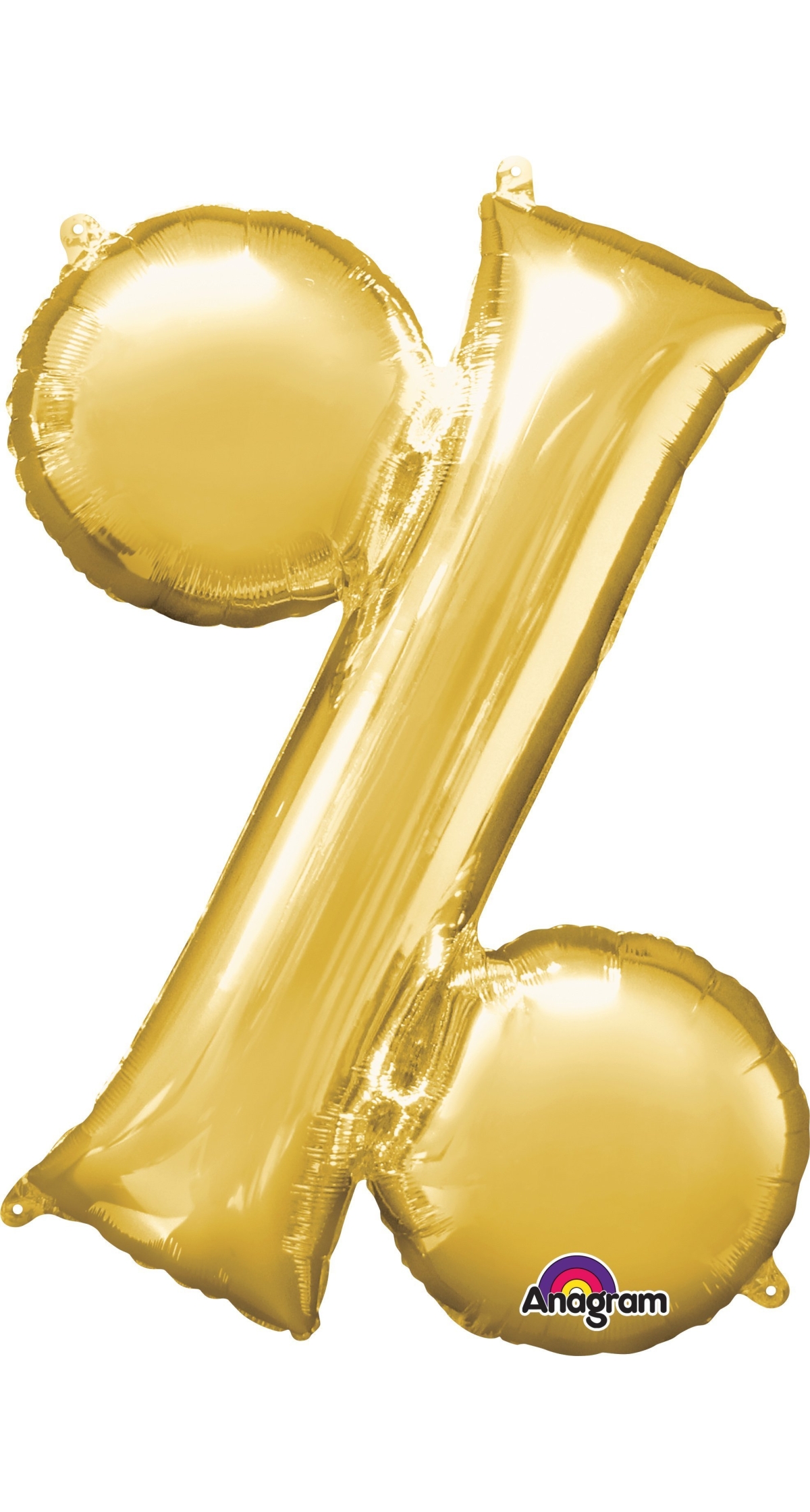 Gold Letter " % " Foil Balloon 16''
