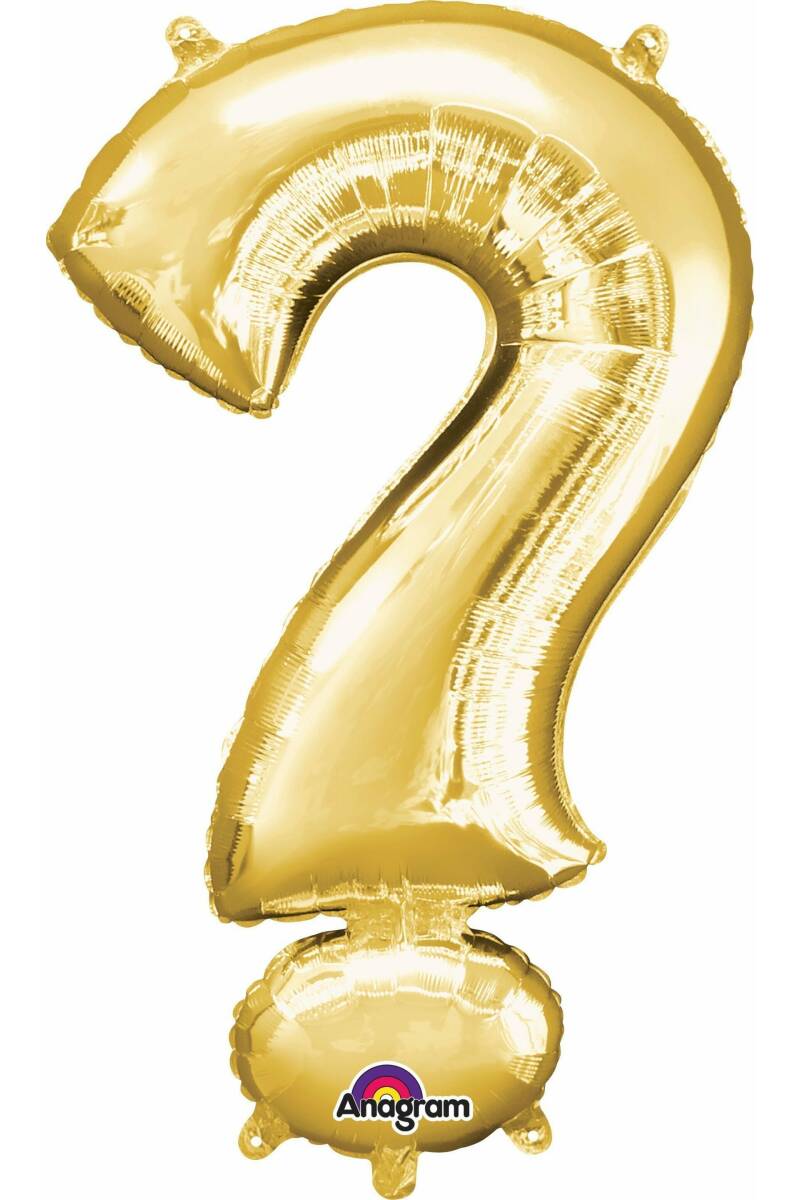 Gold Letter  " ? " Foil Balloon 16''