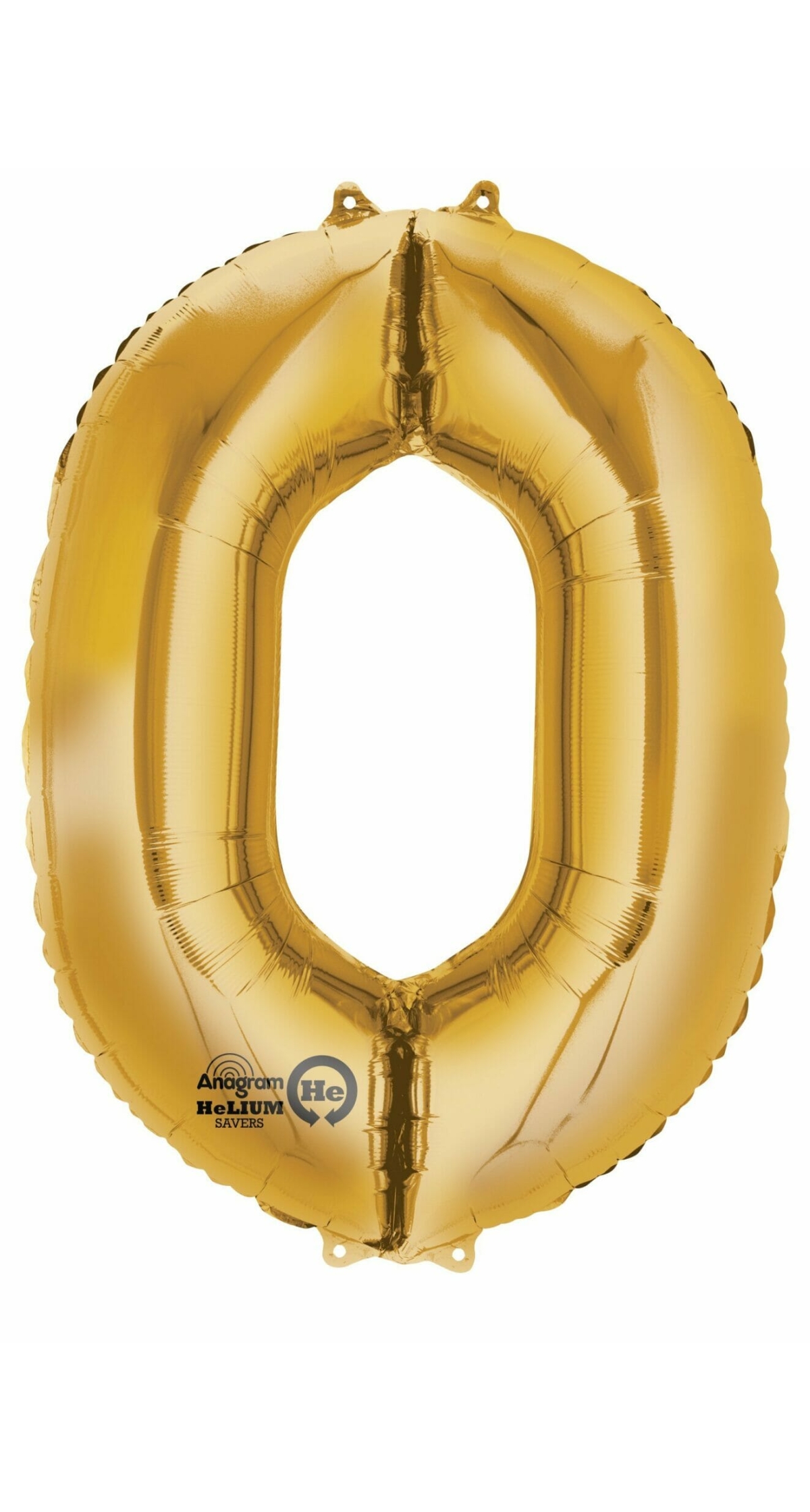 Gold Number " 0 " Foil Balloon 16''