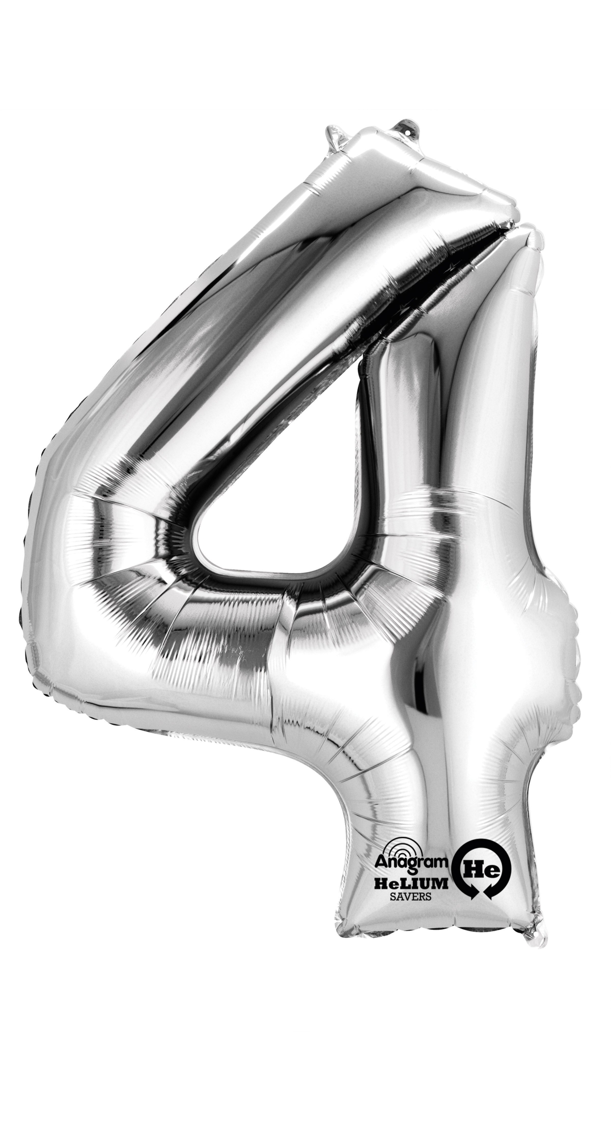 Silver Number " 4 " Foil Balloon 16''