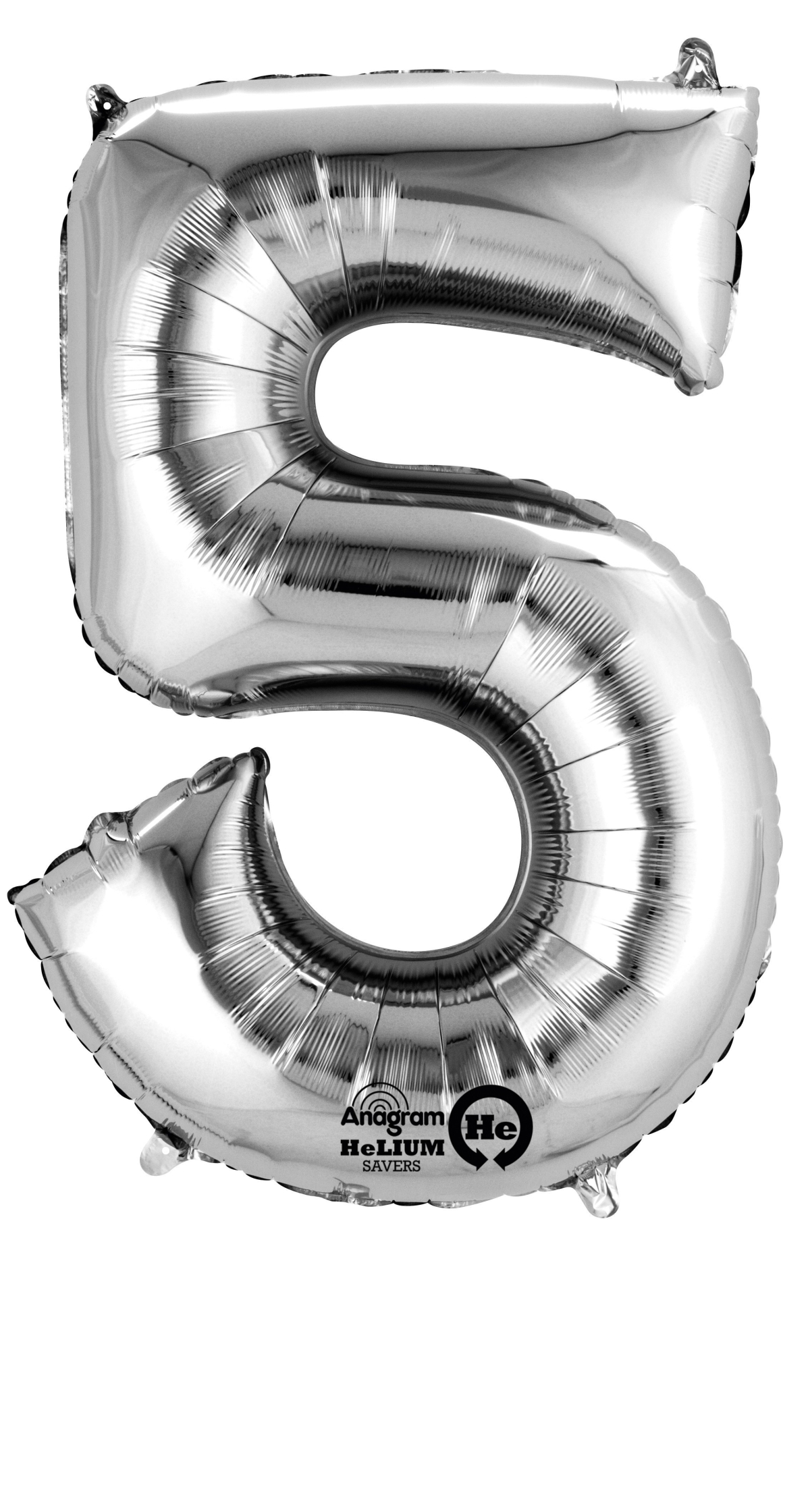 Silver Number " 5 " Foil Balloon 16''