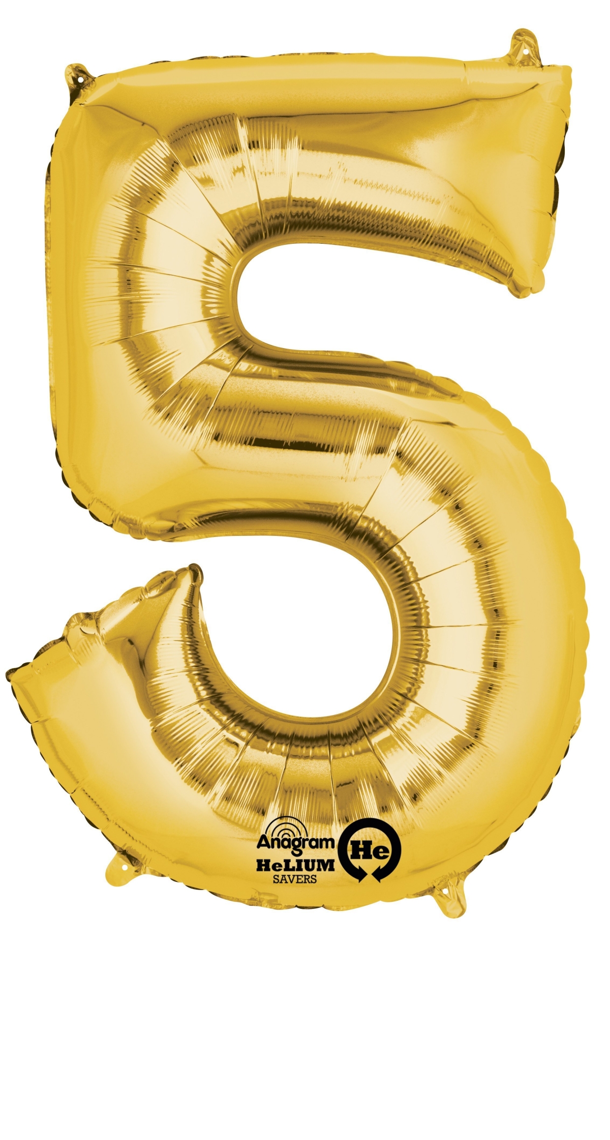 Gold Number " 5 " Foil Balloon 16''