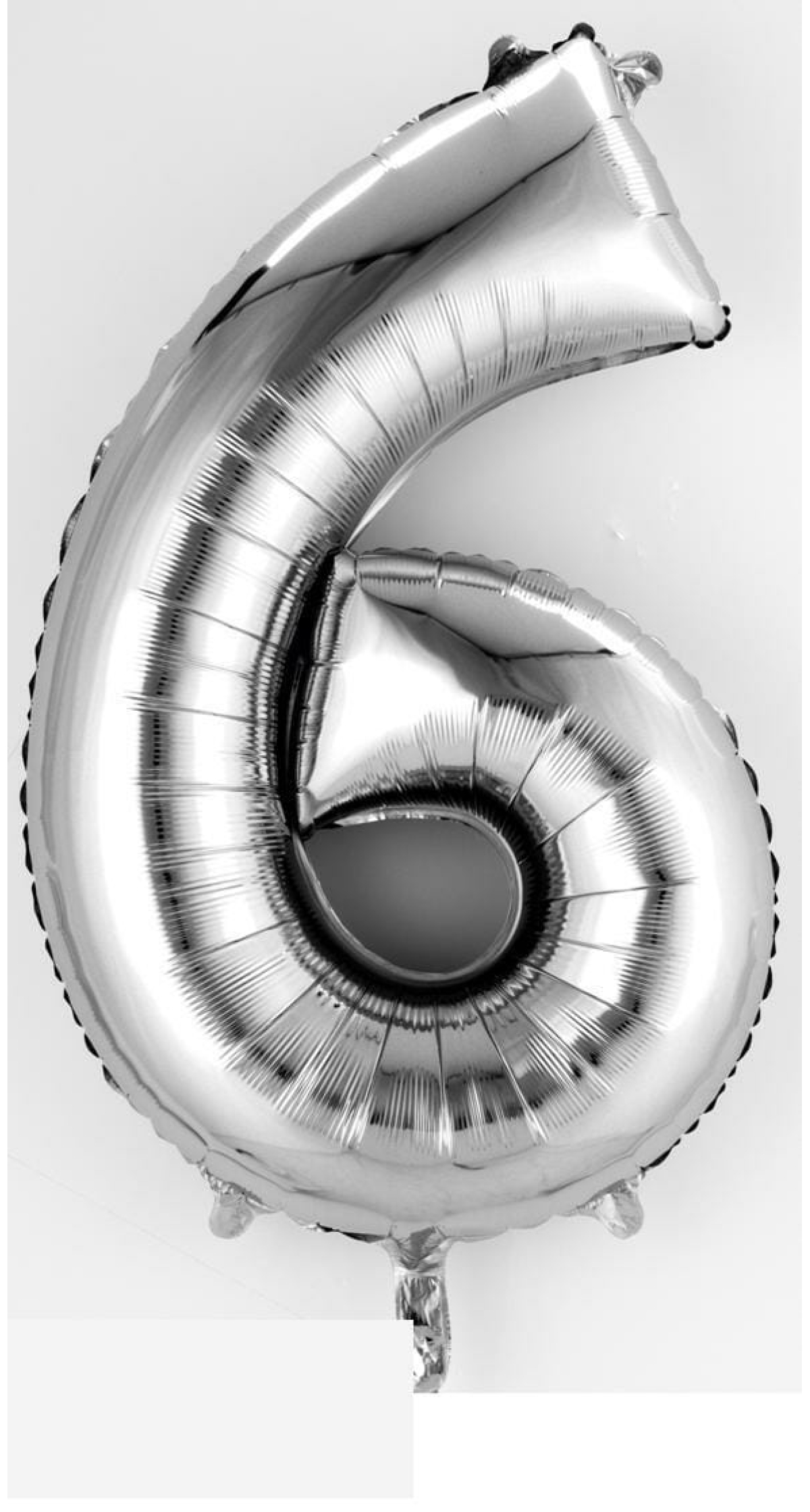 Silver Number " 6 " Foil Balloon 16''