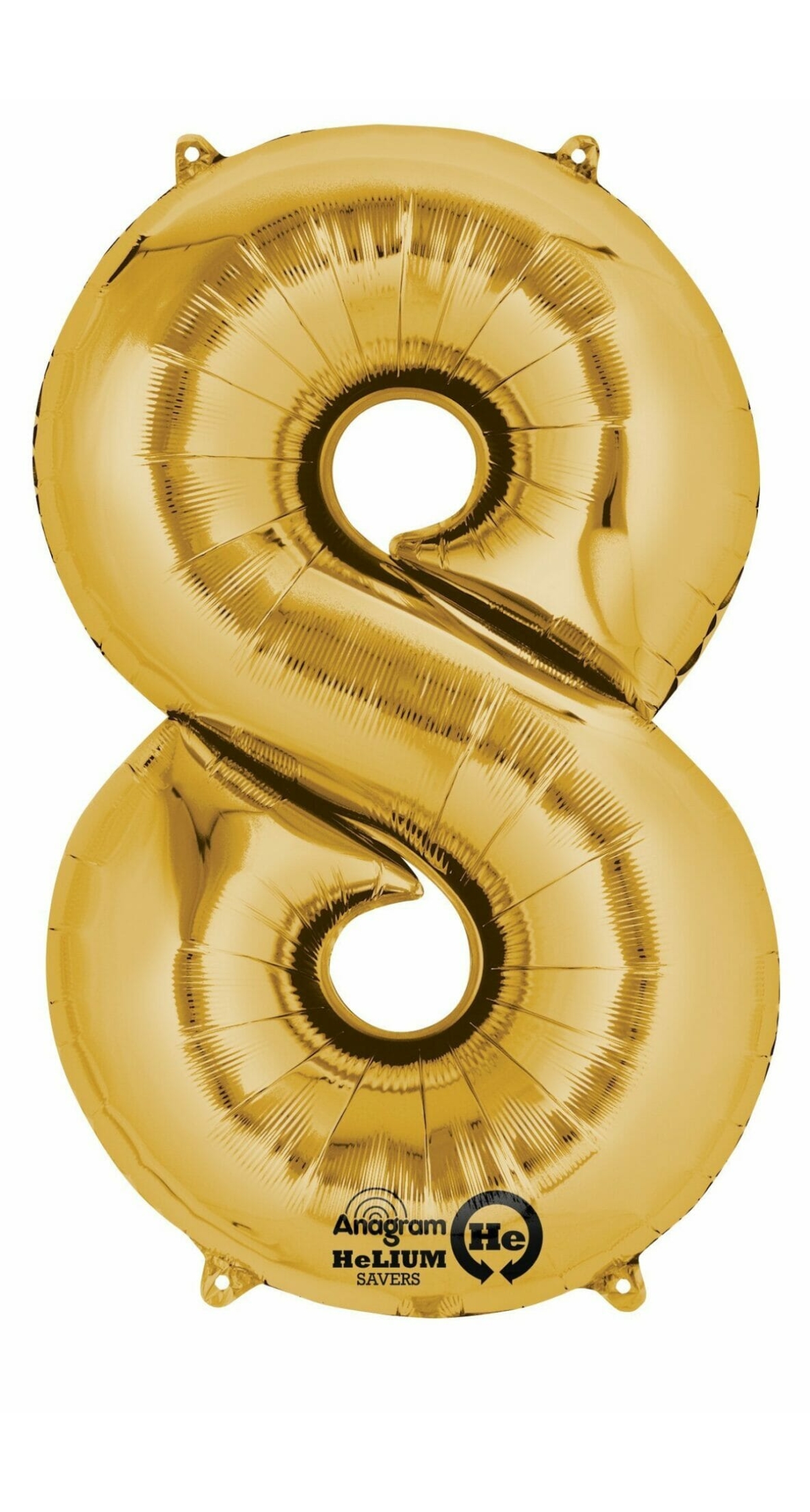 Gold Number " 8 " Foil Balloon 16''