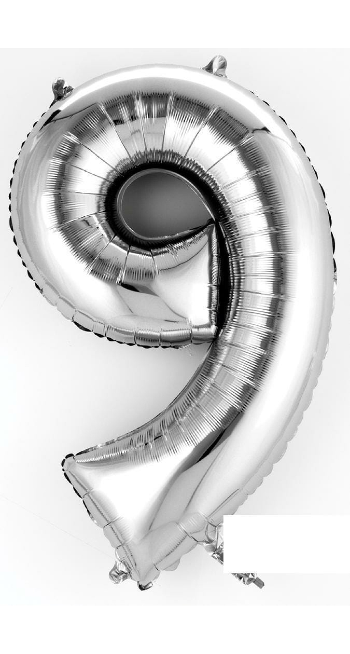 Silver Number " 9 " Foil Balloon 16''