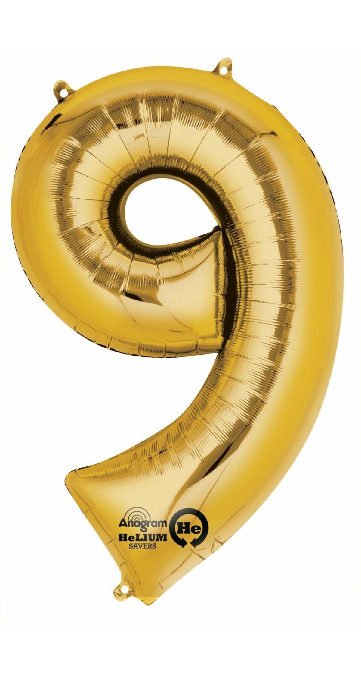Gold Number " 9 " Foil Balloon 16''