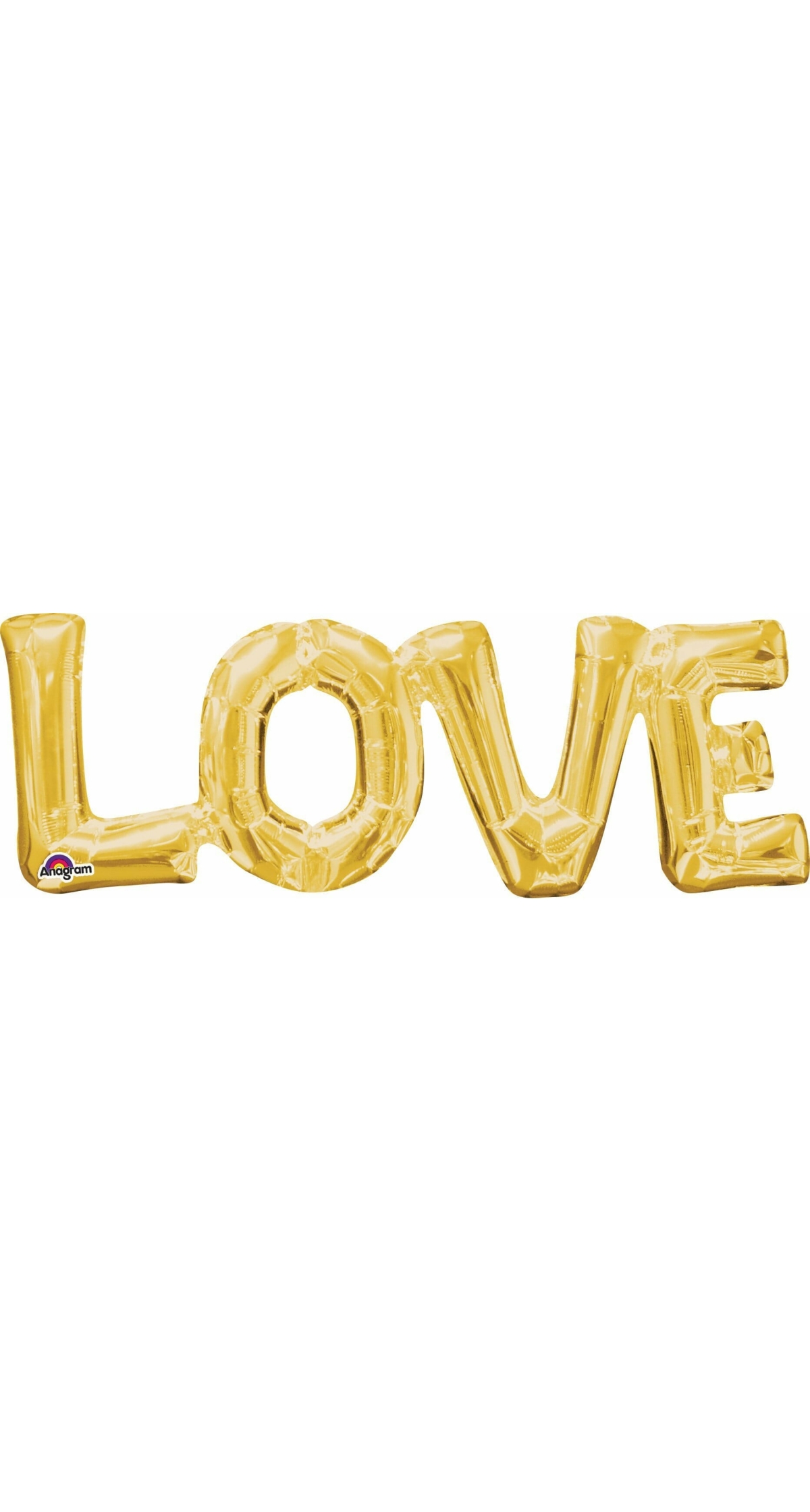 Gold Phrase '' Love'' Foil Balloon - (63cm x 22cm)
