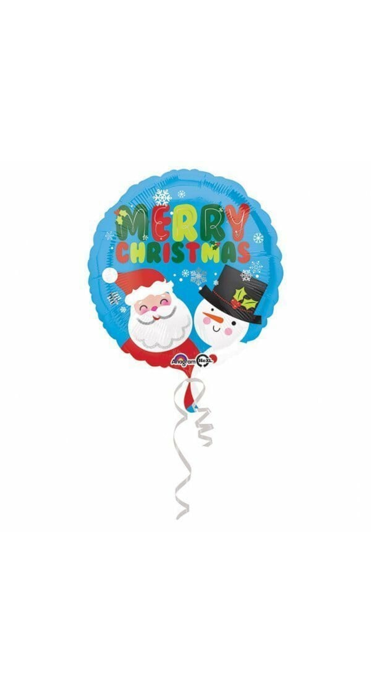 Merry Christmas Santa Claus & Snowman Foil Balloon 18''
